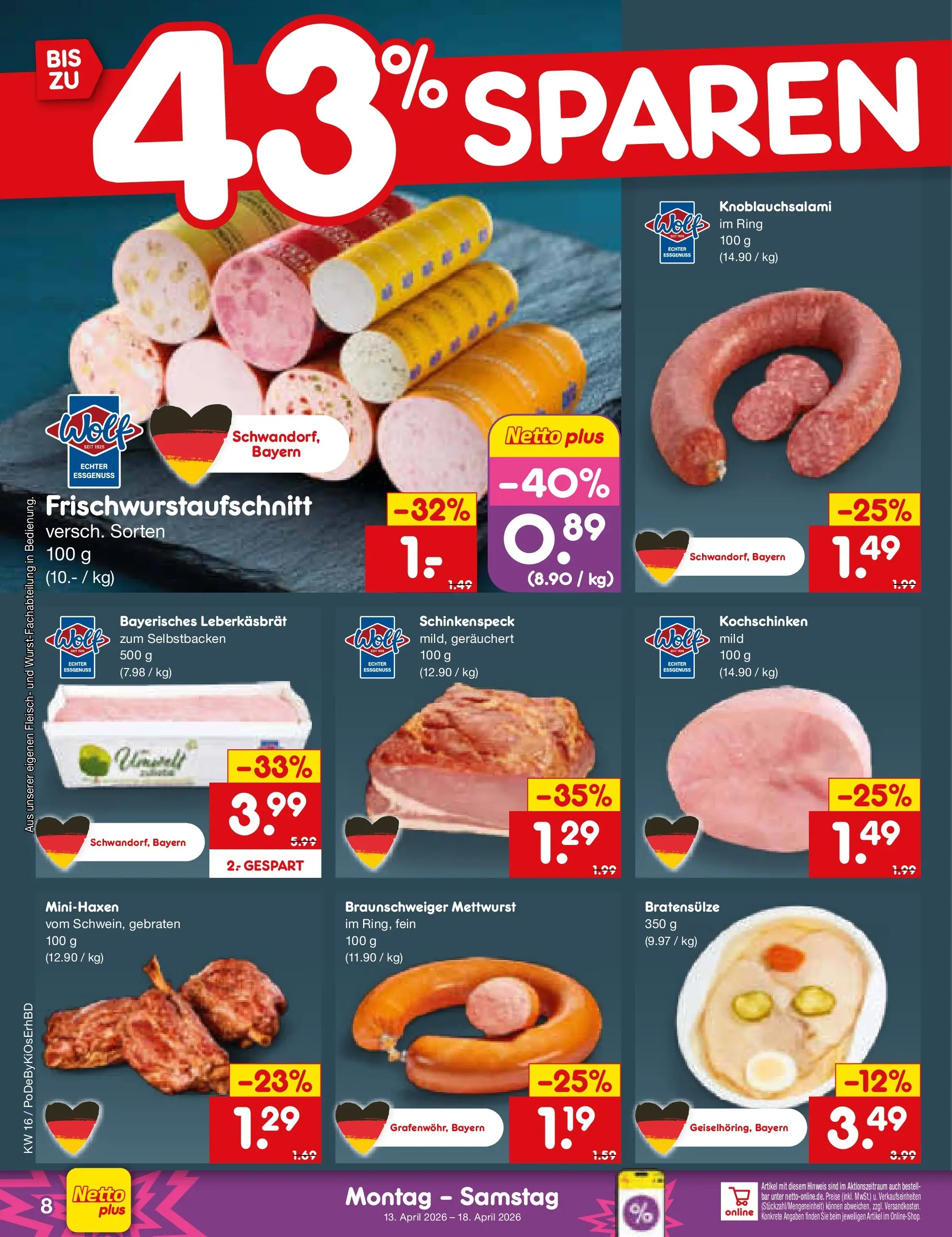 Netto Marken-Discount Prospekt Selb (ab 13.04.2026) » Angebote | Seite: 10 | Produkte: Fleisch Netto Marken-Discount Prospekt Selb (ab 13.04.2026) » Angebote | Seite: 10 | Produkte: Fleisch