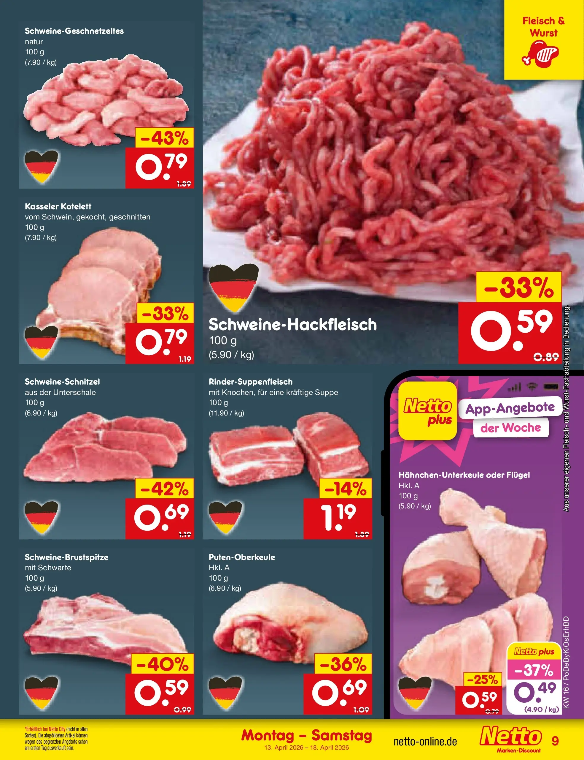 Netto Marken-Discount Prospekt Selb (ab 13.04.2026) » Angebote | Seite: 11 | Produkte: Wurst, Fleisch Netto Marken-Discount Prospekt Selb (ab 13.04.2026) » Angebote | Seite: 11 | Produkte: Wurst, Fleisch