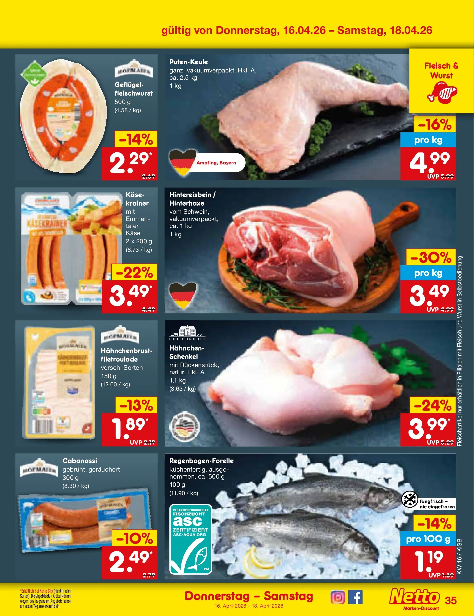 Netto Marken-Discount Prospekt Oberhaid (ab 13.04.2026) » Angebote | Seite: 53 | Produkte: Hahnchen, Käse, Wurst, Fleisch Netto Marken-Discount Prospekt Oberhaid (ab 13.04.2026) » Angebote | Seite: 53 | Produkte: Hahnchen, Käse, Wurst, Fleisch