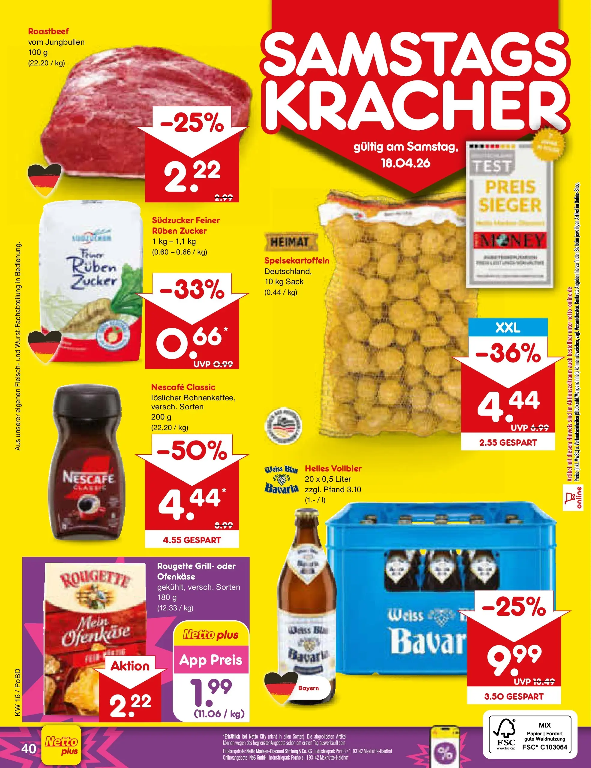 Netto Marken-Discount Prospekt Selb (ab 13.04.2026) » Angebote | Seite: 52 | Produkte: Roastbeef, Zucker, Nescafe classic, Fleisch Netto Marken-Discount Prospekt Selb (ab 13.04.2026) » Angebote | Seite: 52 | Produkte: Roastbeef, Zucker, Nescafe classic, Fleisch