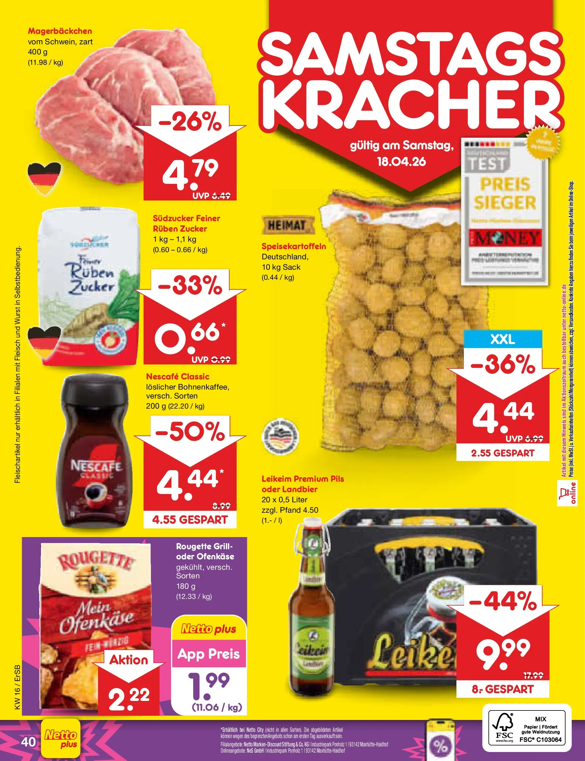 Netto Marken-Discount Prospekt Nordhausen	 (ab 13.04.2026) » Angebote | Seite: 62 | Produkte: Grill, Nescafe, Pils, Fleisch