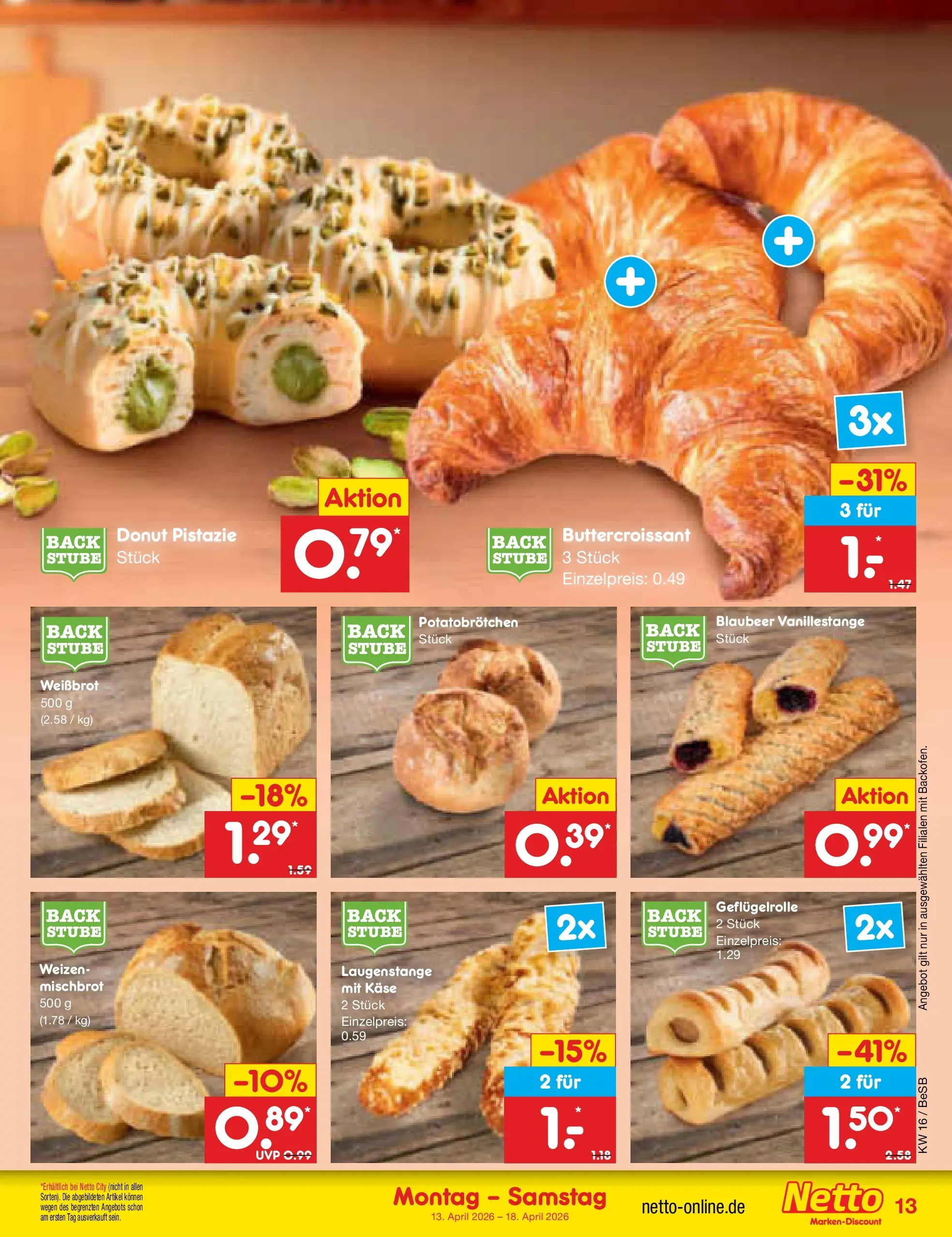 Netto Marken-Discount Prospekt Kremmen	 (ab 13.04.2026) » Angebote | Seite: 15 | Produkte: Käse