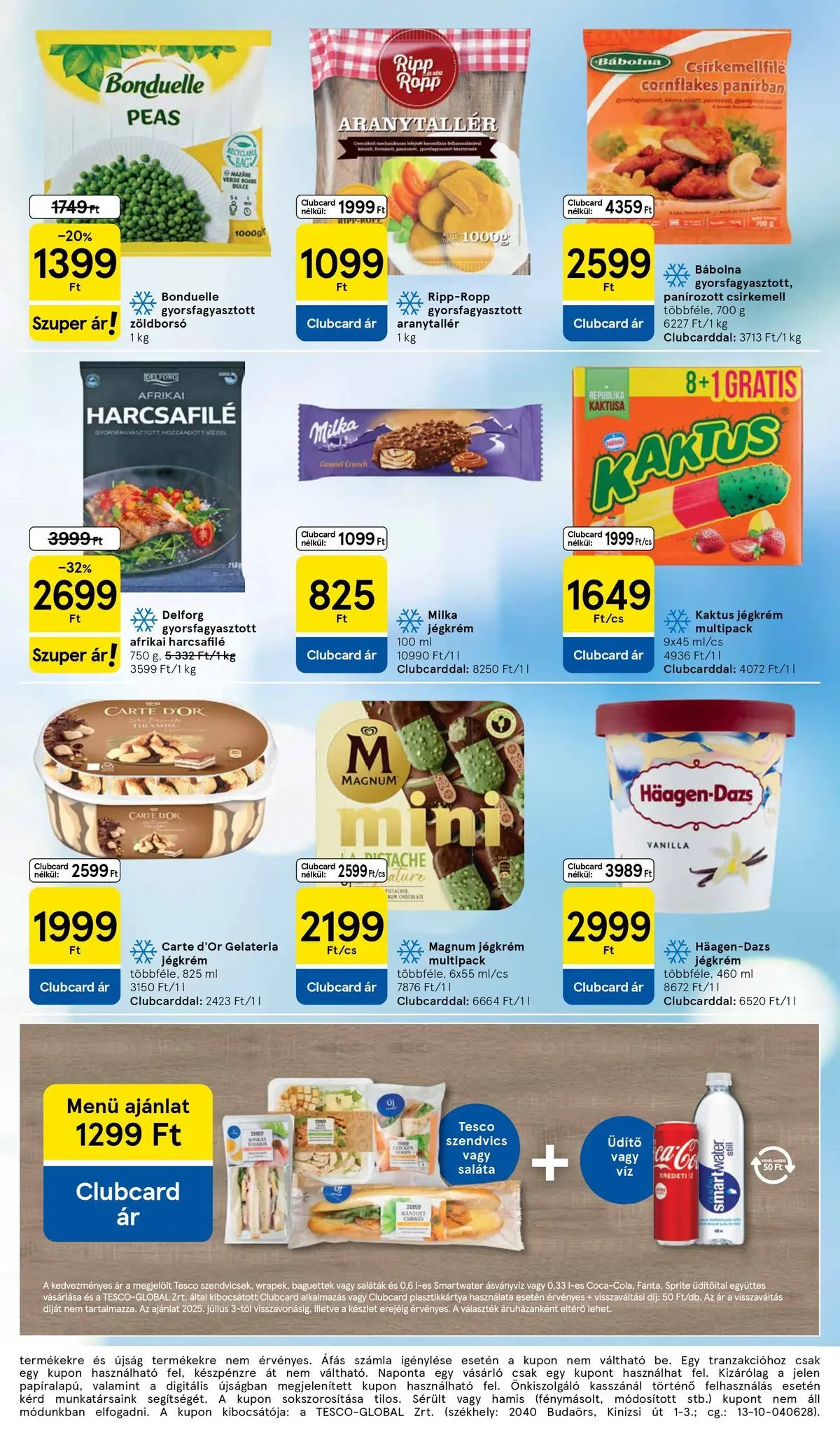 Tesco akciós újság - 2026.04.07.-tól - online | Oldal: 5 | Termékek: Szendvics, Ásványvíz, Jégkrém, Csirkemell