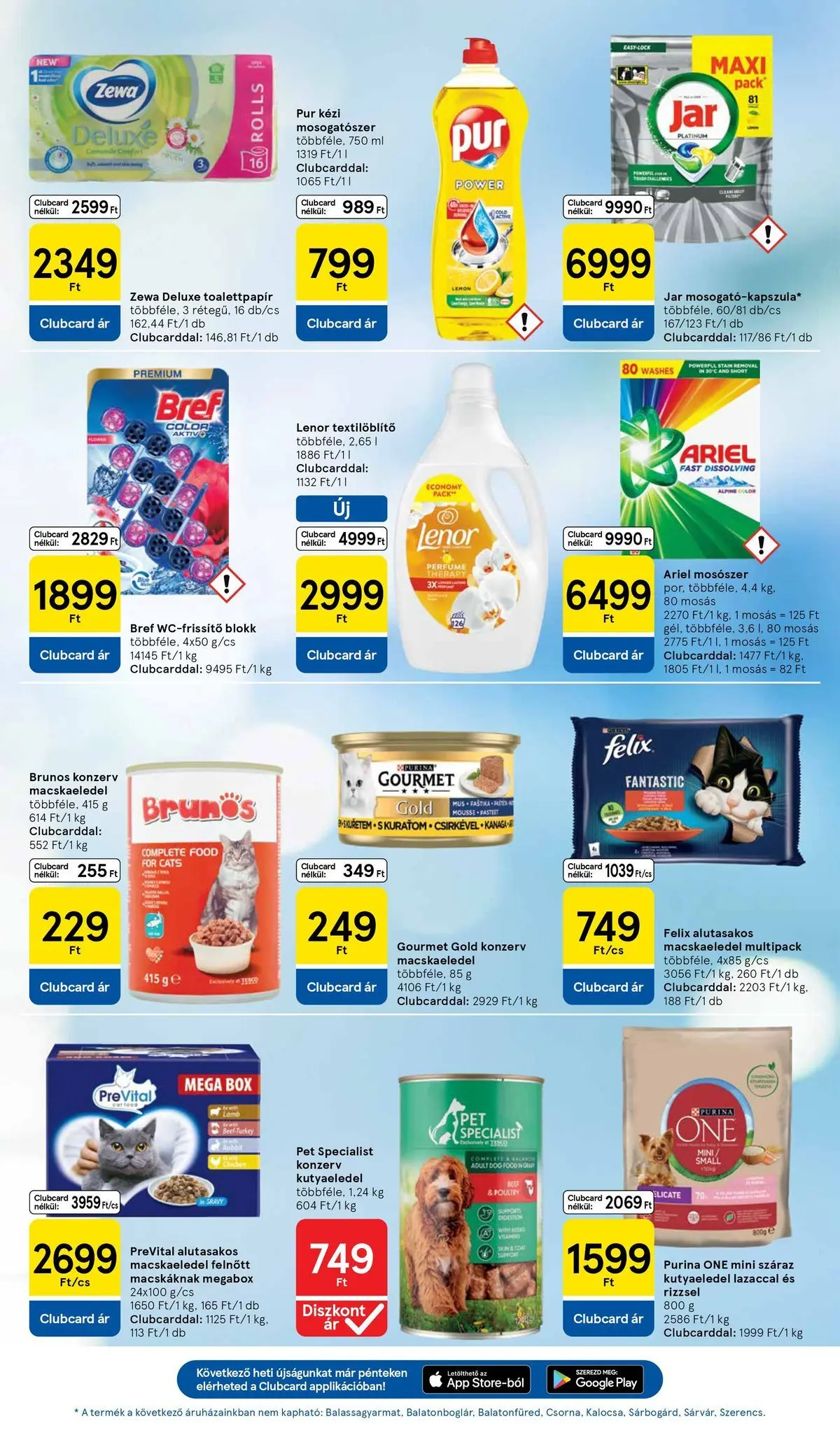Tesco akciós újság - 2026.04.07.-tól - online | Oldal: 9 | Termékek: Ariel, Macskaeledel, Purina one, Mosogatószer