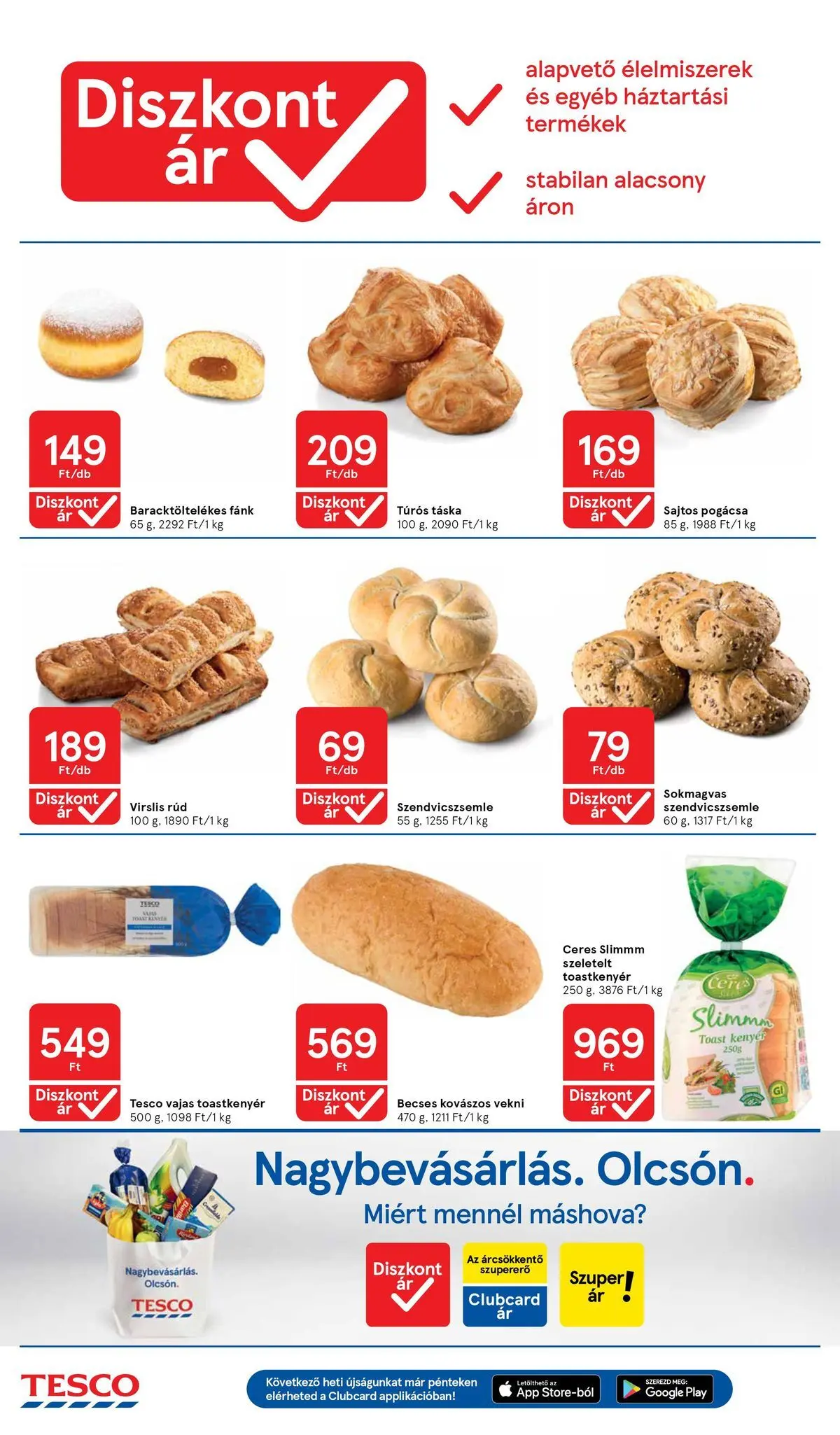 Tesco akciós újság - 2026.04.07.-tól - online | Oldal: 10 | Termékek: Fánk, Túrós táska, Táska, Pogácsa