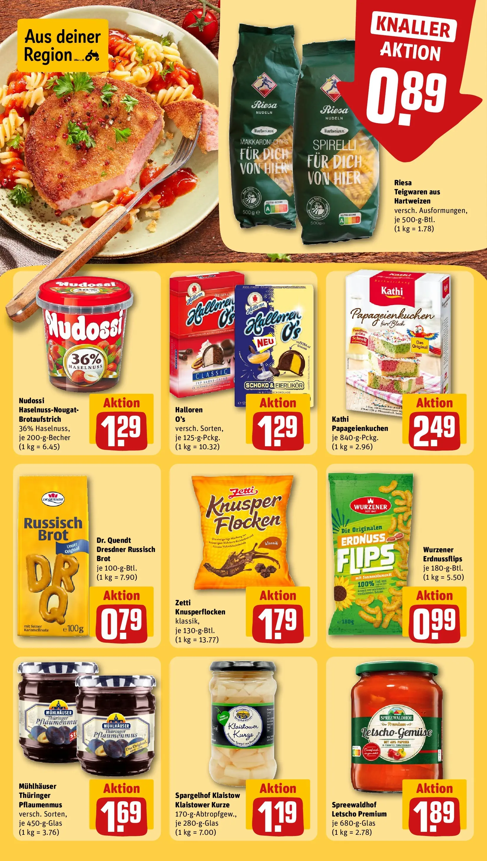 REWE Prospekt ab 12.04.2026 zum Blättern » Angebote | Seite: 18 | Produkte: Paprika, Pasta, Nudeln, Sahne