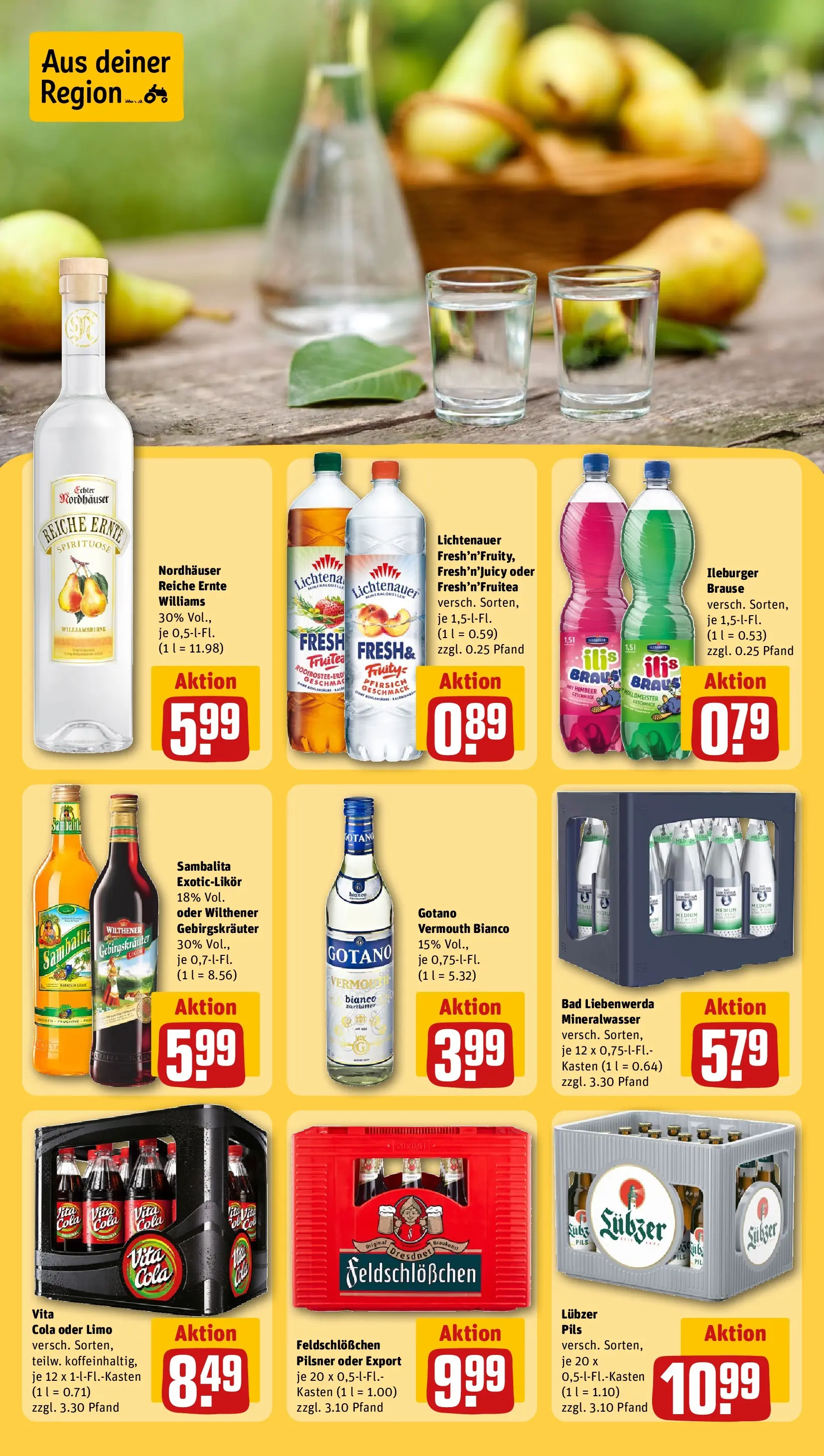 REWE Prospekt ab 12.04.2026 zum Blättern » Angebote | Seite: 21 | Produkte: Wilthener, Bad, Pils, Pfirsich