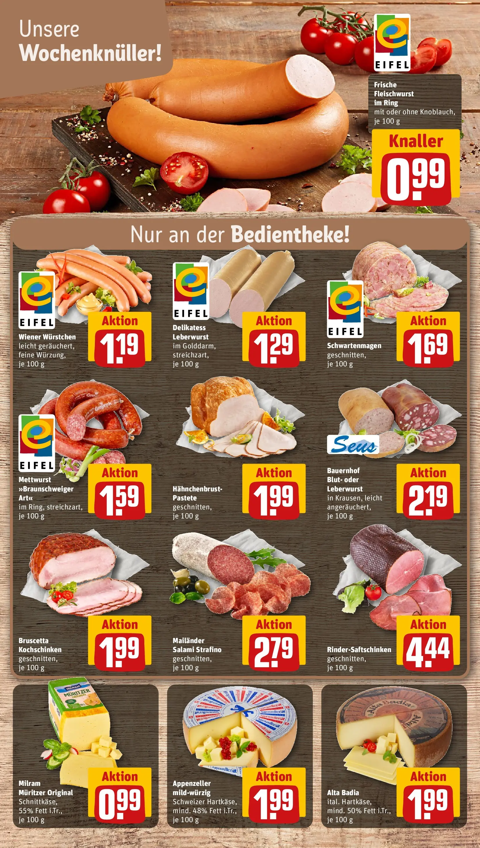 REWE Prospekt ab 12.04.2026 zum Blättern » Angebote | Seite: 7 | Produkte: Wiener wurstchen, Milram, Salami, Hahnchenbrust