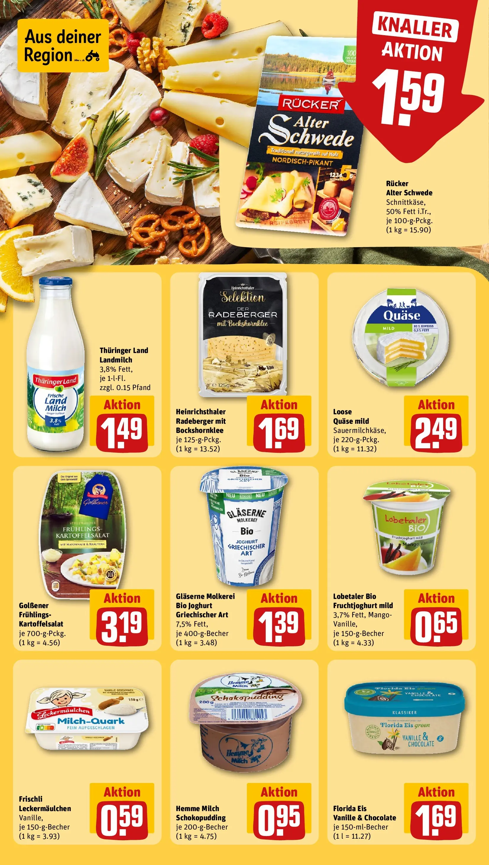 REWE Prospekt ab 12.04.2026 zum Blättern » Angebote | Seite: 17 | Produkte: Fruchtjoghurt, Pudding, Mango, Eis
