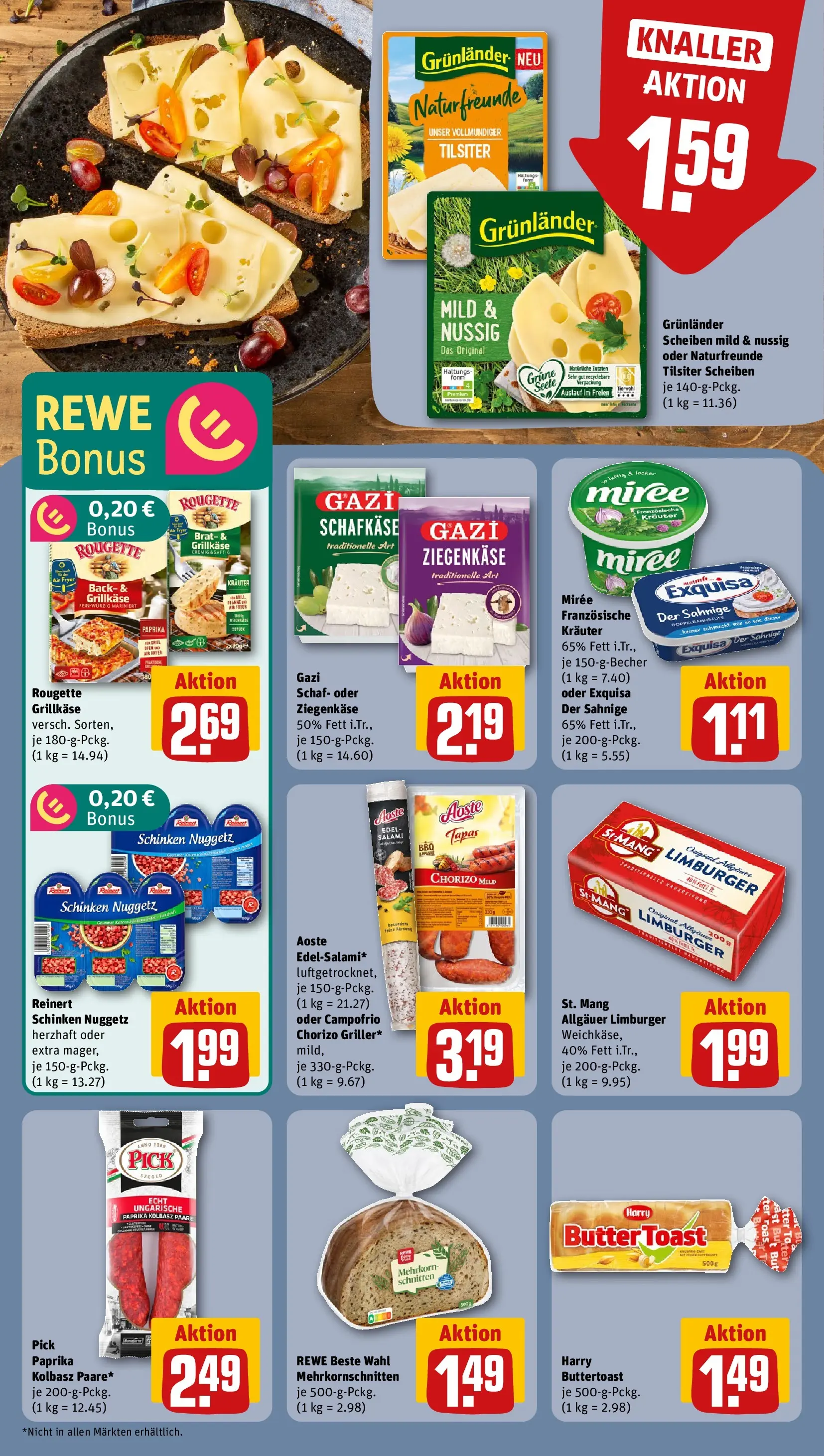 REWE Prospekt ab 12.04.2026 zum Blättern » Angebote | Seite: 12 | Produkte: Ziegenkäse, Exquisa, Paprika, Grunlander