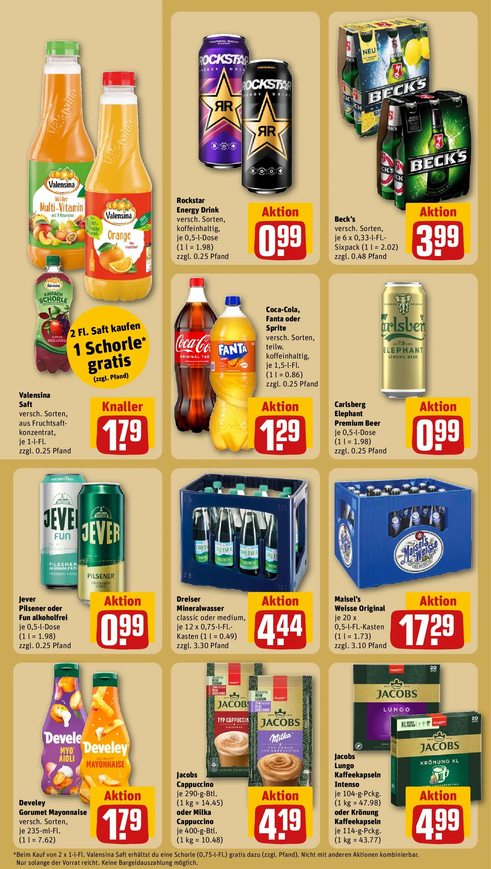 REWE Prospekt ab 12.04.2026 zum Blättern » Angebote | Seite: 20 | Produkte: Rockstar energy, Jever, Saft, Fruchtsaft