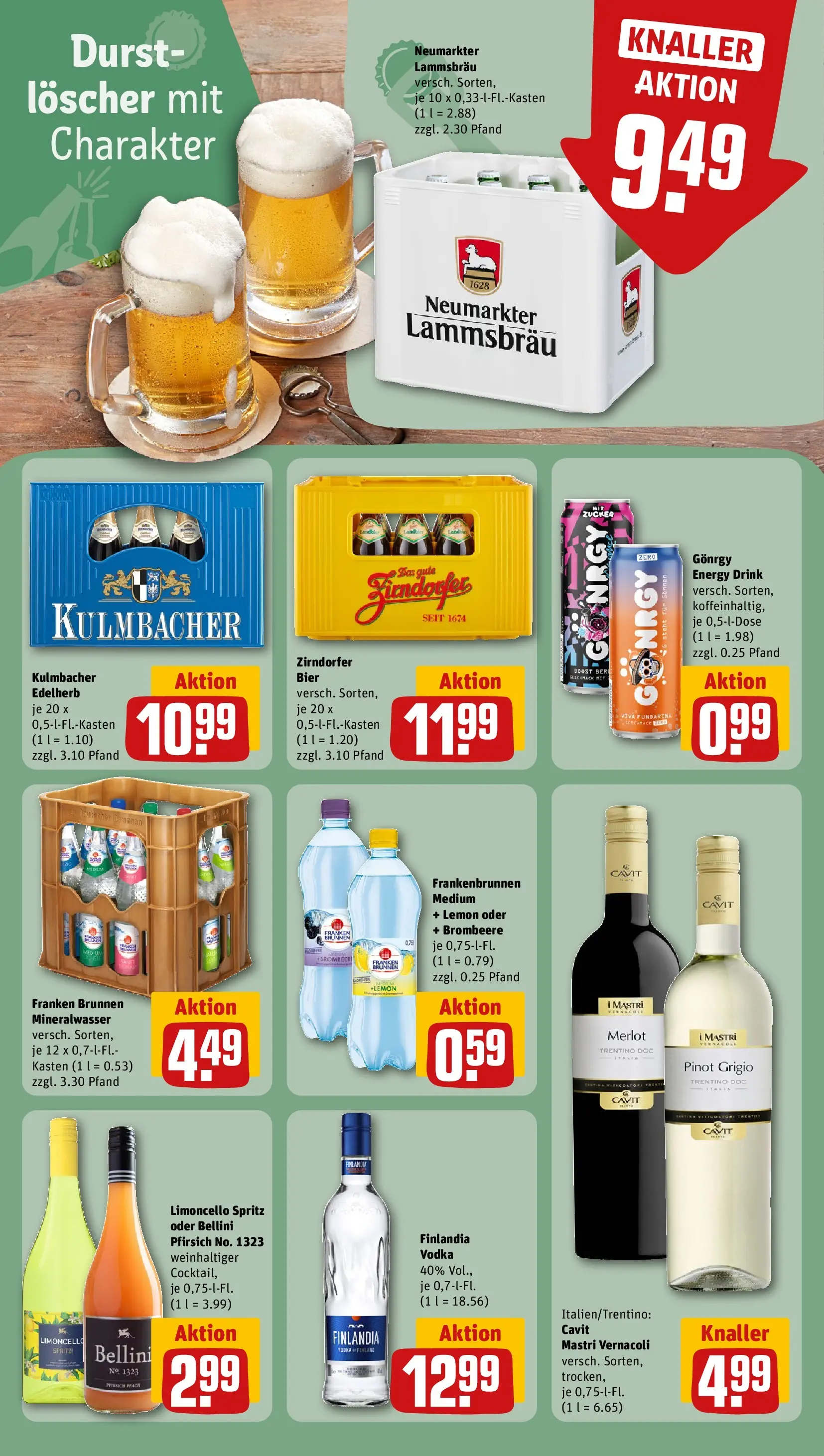 REWE Prospekt ab 12.04.2026 zum Blättern » Angebote | Seite: 21 | Produkte: Bier, Mineralwasser, Pfirsich, Limoncello