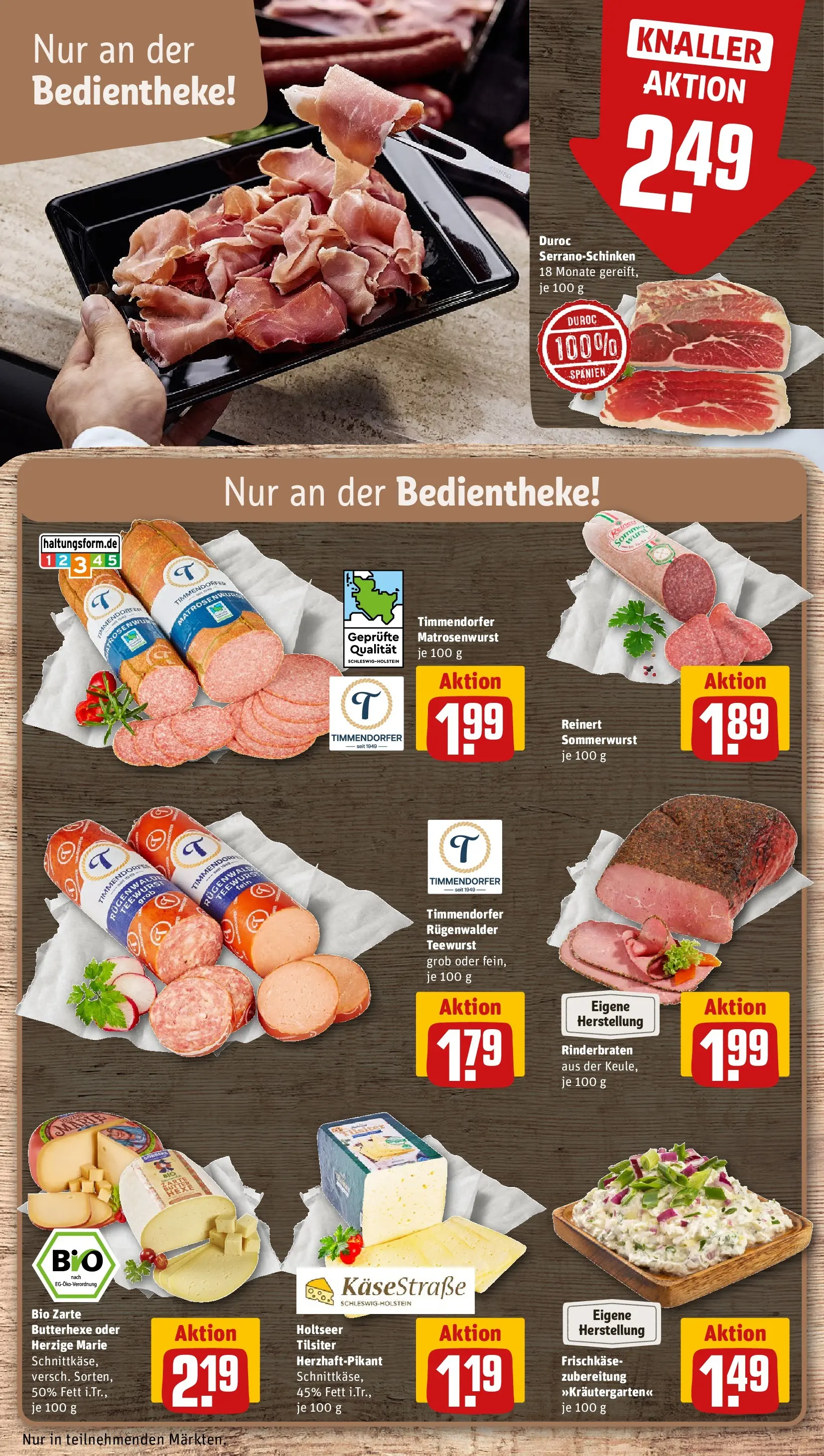REWE Prospekt ab 12.04.2026 zum Blättern » Angebote | Seite: 9 | Produkte: Rinderbraten, Wurst, Frischkase