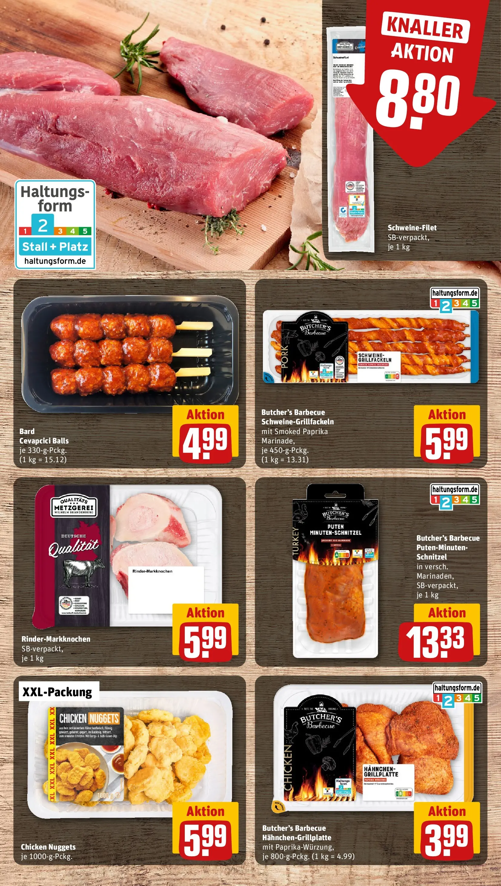 REWE Prospekt ab 12.04.2026 zum Blättern » Angebote | Seite: 6 | Produkte: Cevapcici, Schnitzel, Schweinefilet, Paprika
