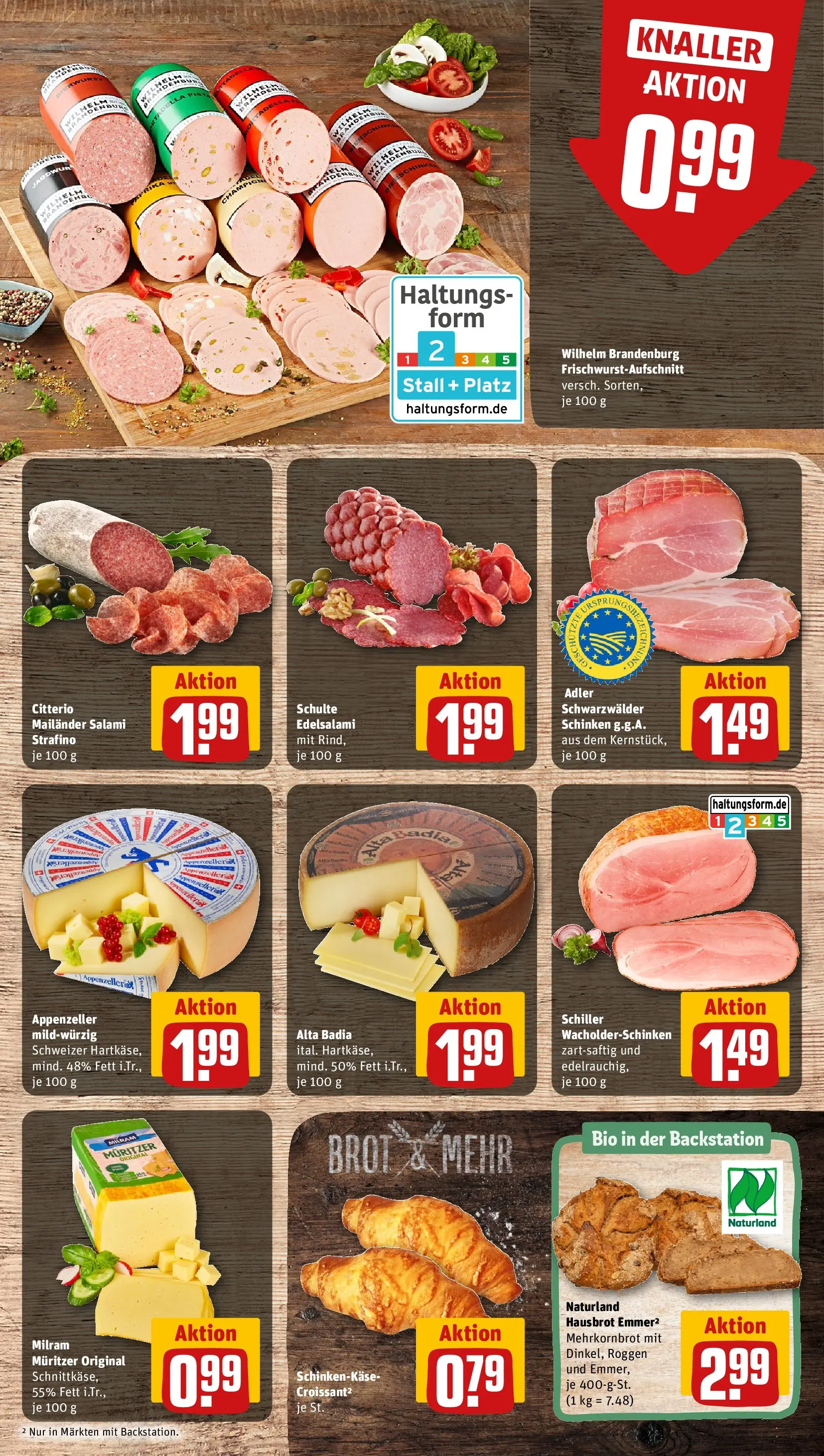 REWE Prospekt ab 12.04.2026 zum Blättern » Angebote | Seite: 7 | Produkte: Croissant, Brot, Salami, Schinken