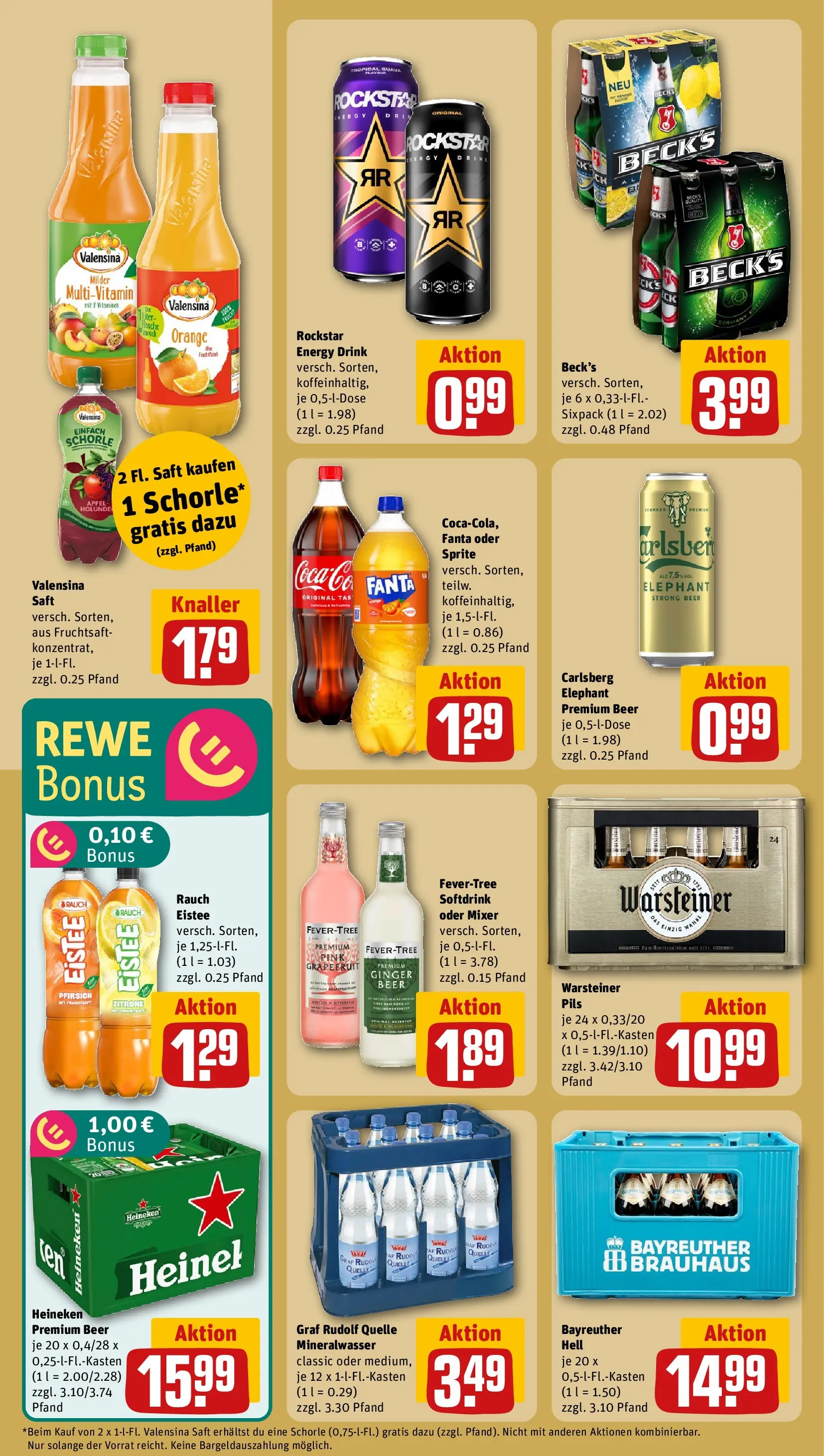 REWE Prospekt ab 13.04.2026 zum Blättern » Angebote | Seite: 20 | Produkte: Sprite, Rockstar, Mineralwasser, Fruchtsaft