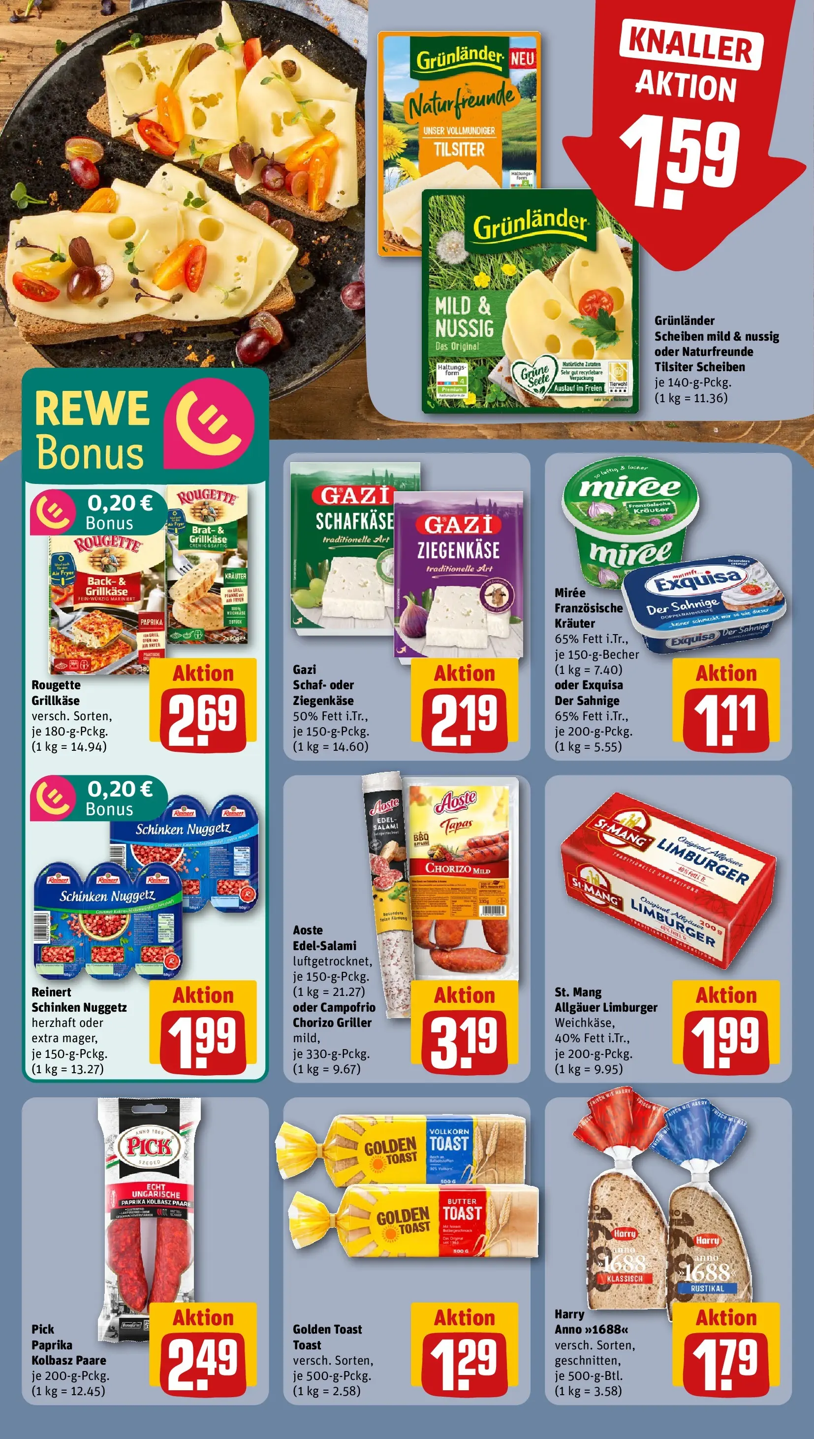 REWE Prospekt ab 12.04.2026 zum Blättern » Angebote | Seite: 12 | Produkte: Exquisa, Paprika, Grunlander, Griller
