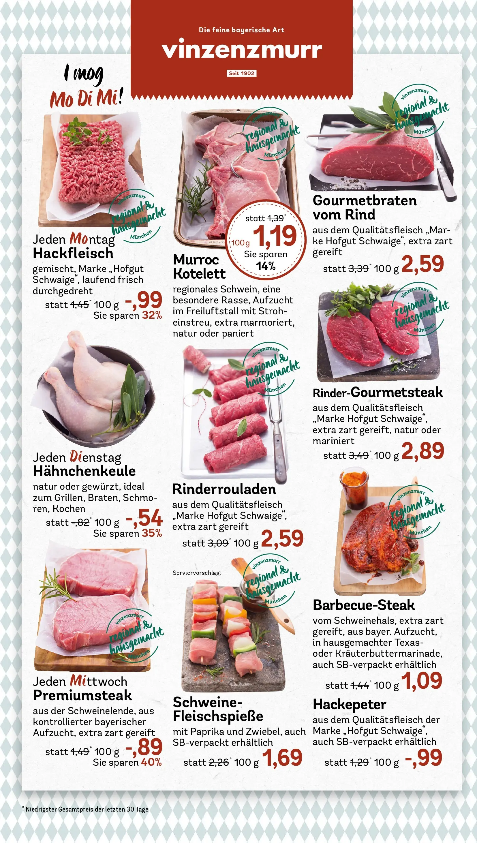 REWE Prospekt ab 13.04.2026 zum Blättern » Angebote | Seite: 6 | Produkte: Rinderrouladen, Paprika, Steak, Hackfleisch