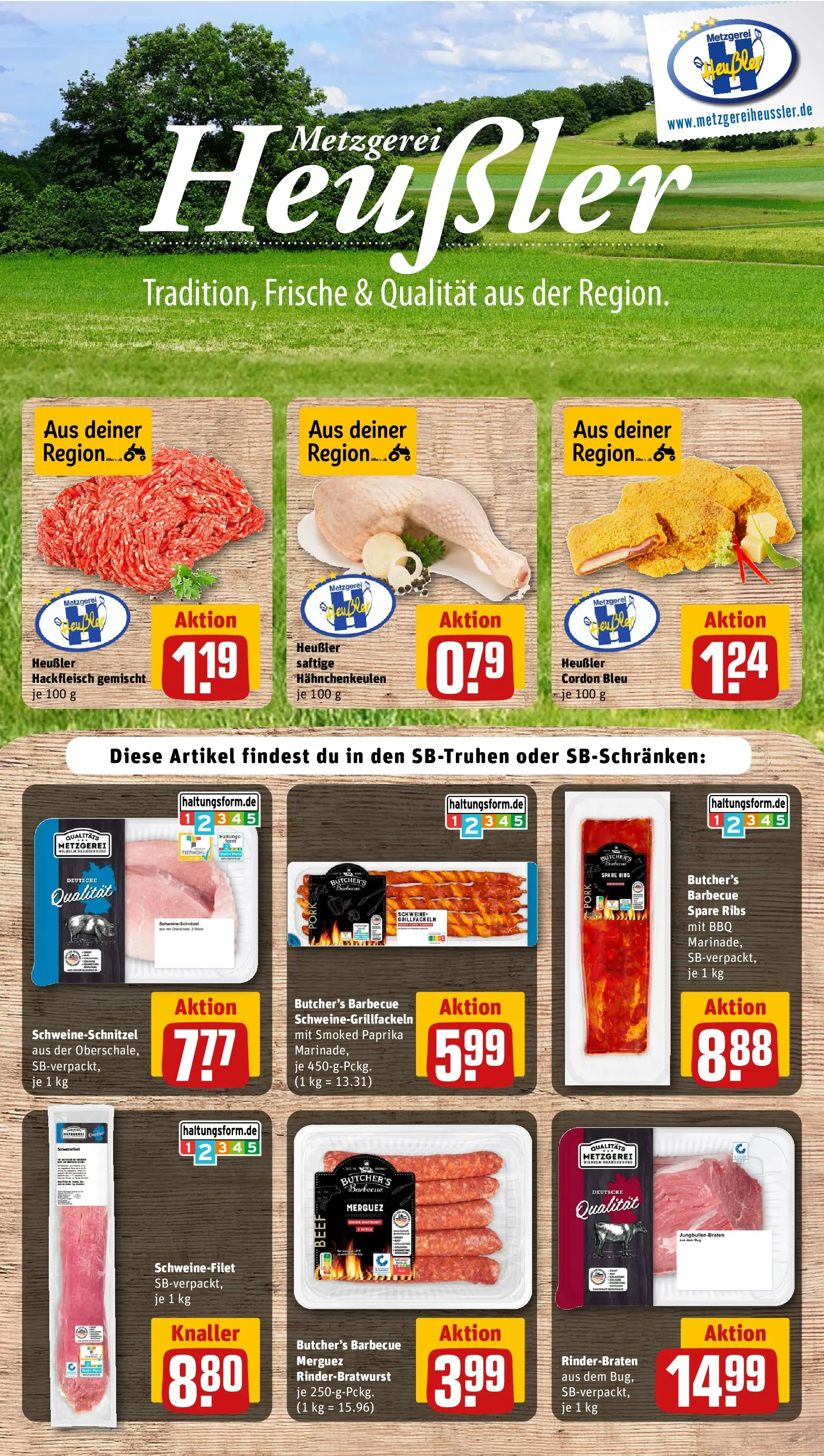 REWE Prospekt ab 12.04.2026 zum Blättern » Angebote | Seite: 6 | Produkte: Rinderbraten, Spare ribs, Schnitzel, Schweinefilet
