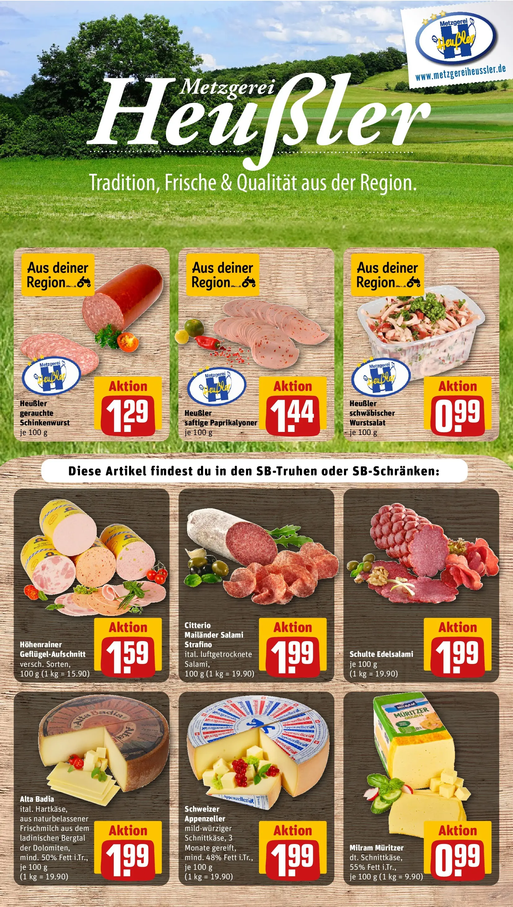 REWE Prospekt ab 12.04.2026 zum Blättern » Angebote | Seite: 7 | Produkte: Milram, Salami