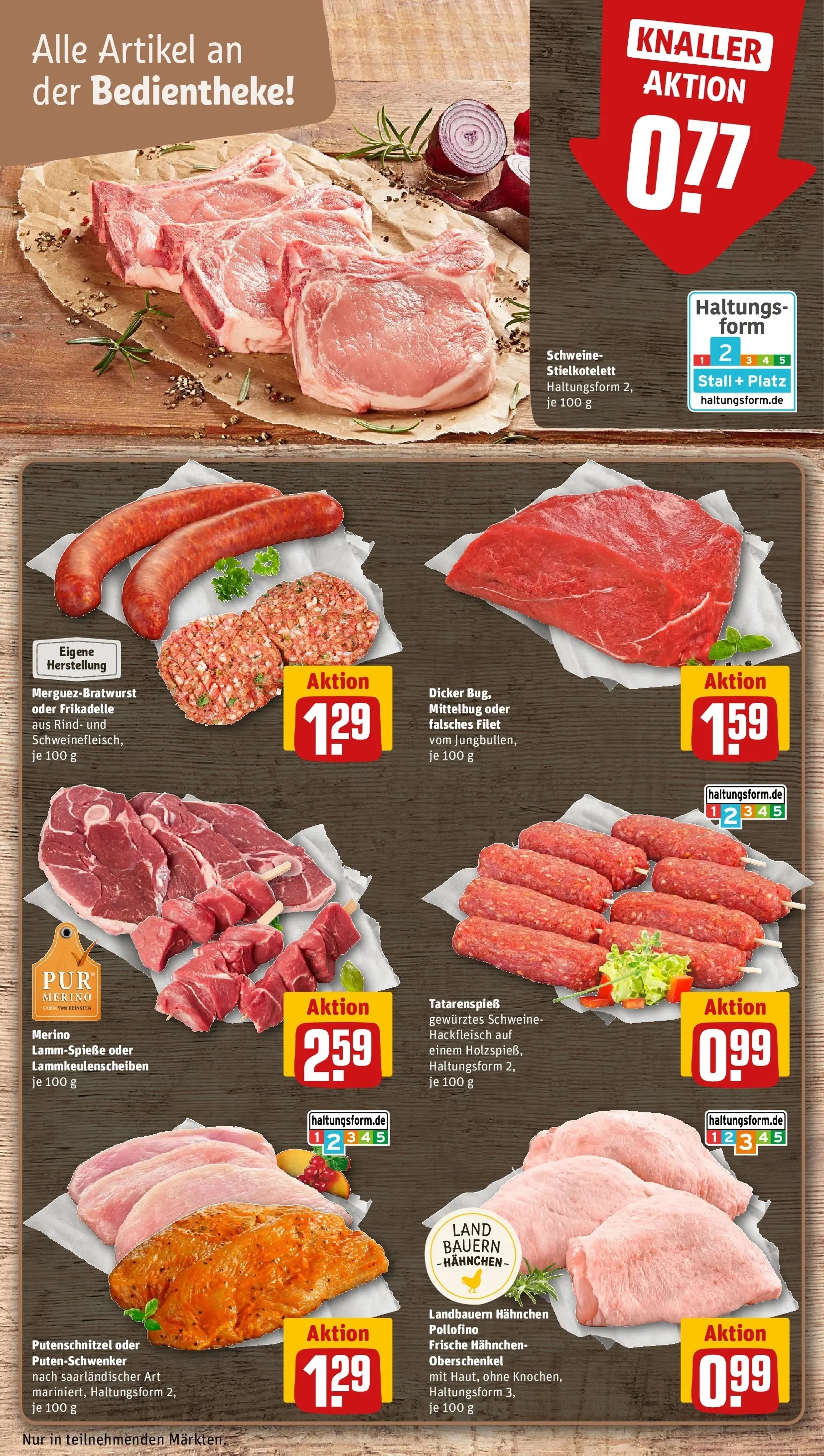 REWE Prospekt ab 12.04.2026 zum Blättern » Angebote | Seite: 8 | Produkte: Hahnchen, Putenschnitzel, Hackfleisch