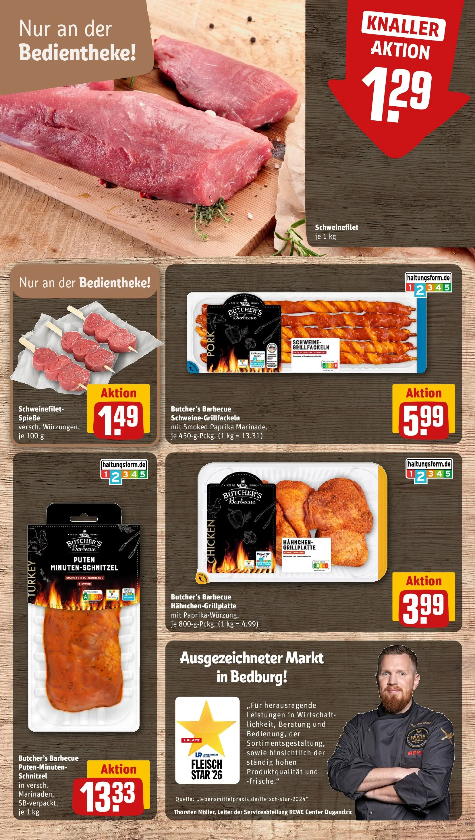 REWE Prospekt ab 12.04.2026 zum Blättern » Angebote | Seite: 6 | Produkte: Grill, Spieße, Schweinefilet, Fleisch