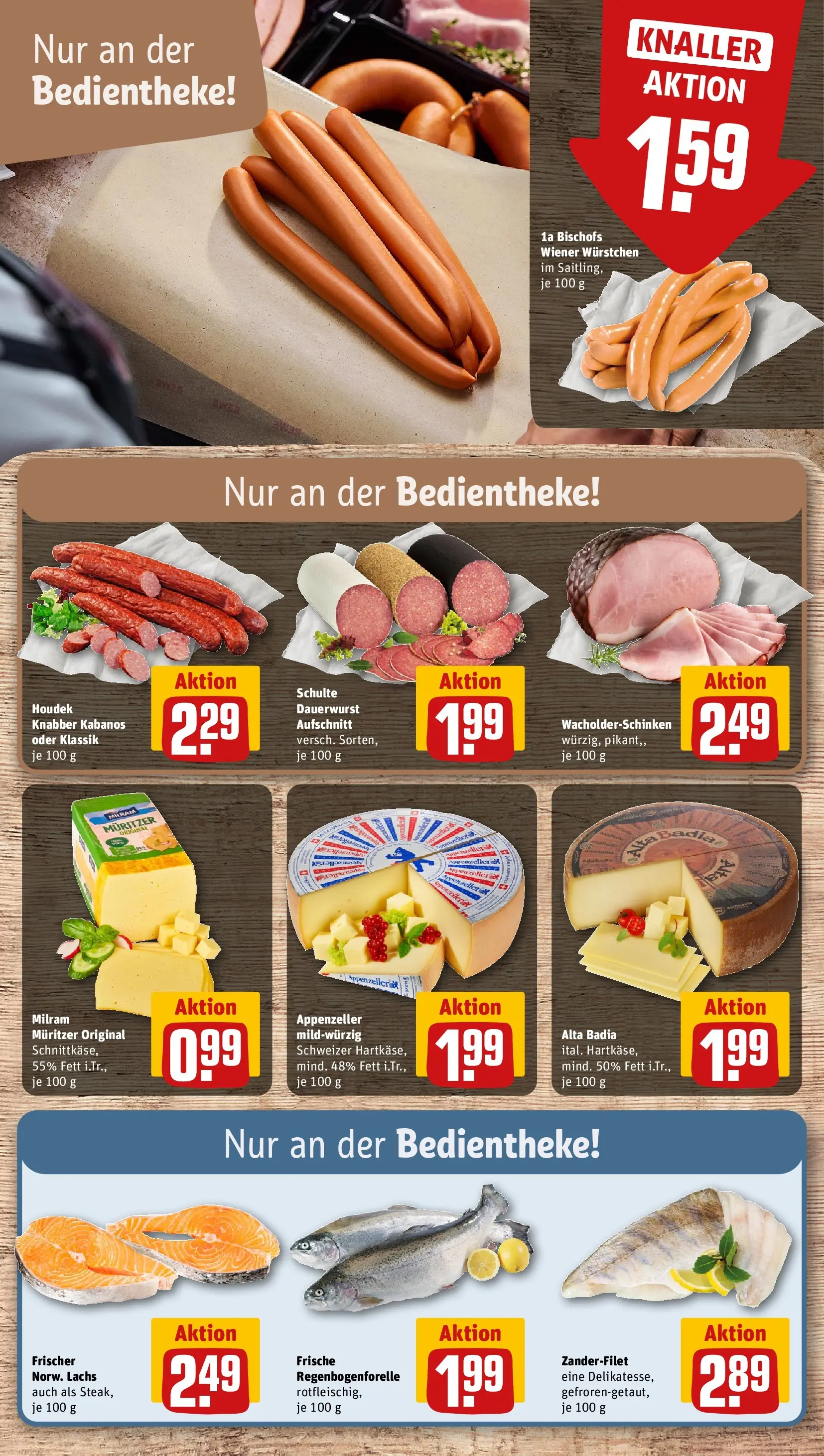 REWE Prospekt ab 12.04.2026 zum Blättern » Angebote | Seite: 7 | Produkte: Wiener wurstchen, Lachs, Milram