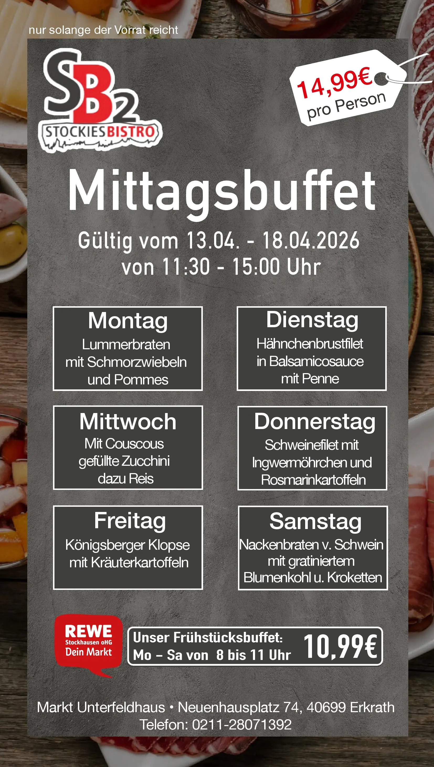 REWE Prospekt ab 12.04.2026 zum Blättern » Angebote | Seite: 29 | Produkte: Pommes, Schweinefilet, Reis, Zucchini
