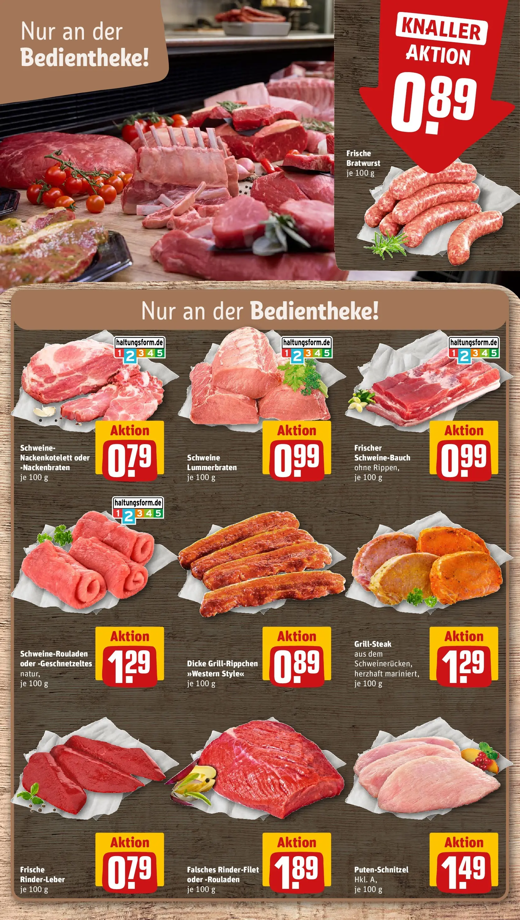 REWE Prospekt ab 12.04.2026 zum Blättern » Angebote | Seite: 6 | Produkte: Rinderfilet, Schweinebauch, Putenschnitzel, Steak
