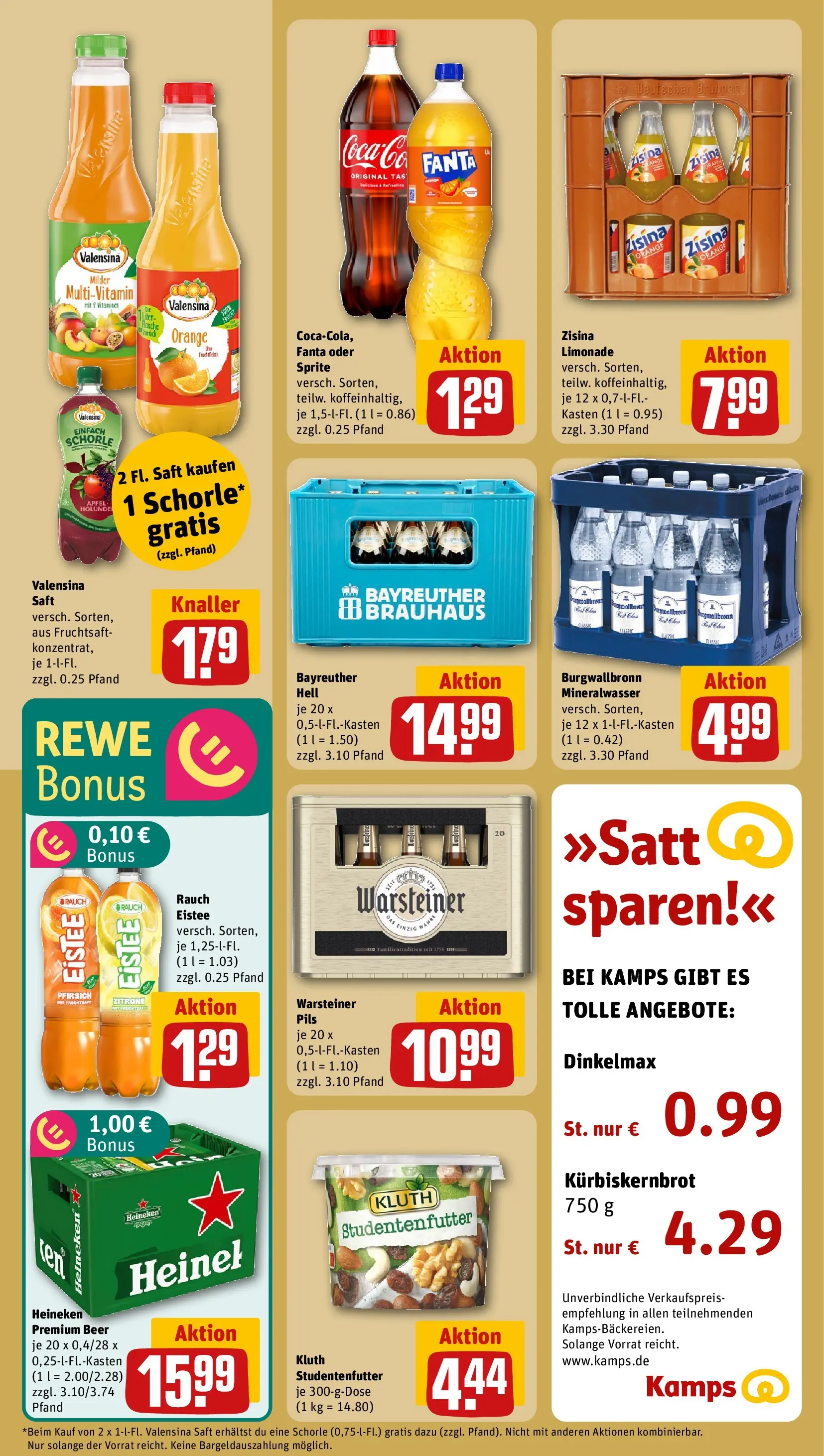 REWE Prospekt ab 12.04.2026 zum Blättern » Angebote | Seite: 20 | Produkte: Sprite, Pils, Heineken, Zitrone