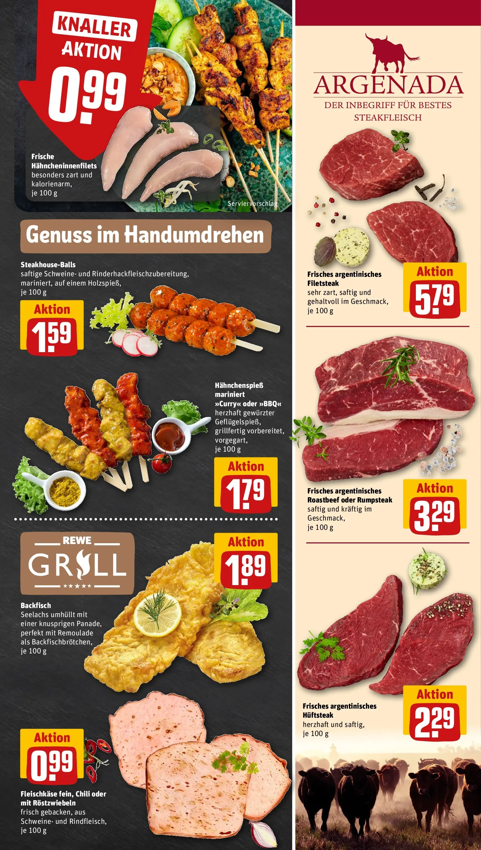 REWE Prospekt ab 12.04.2026 zum Blättern » Angebote | Seite: 7 | Produkte: Rumpsteak, Grill, Chili, Steak