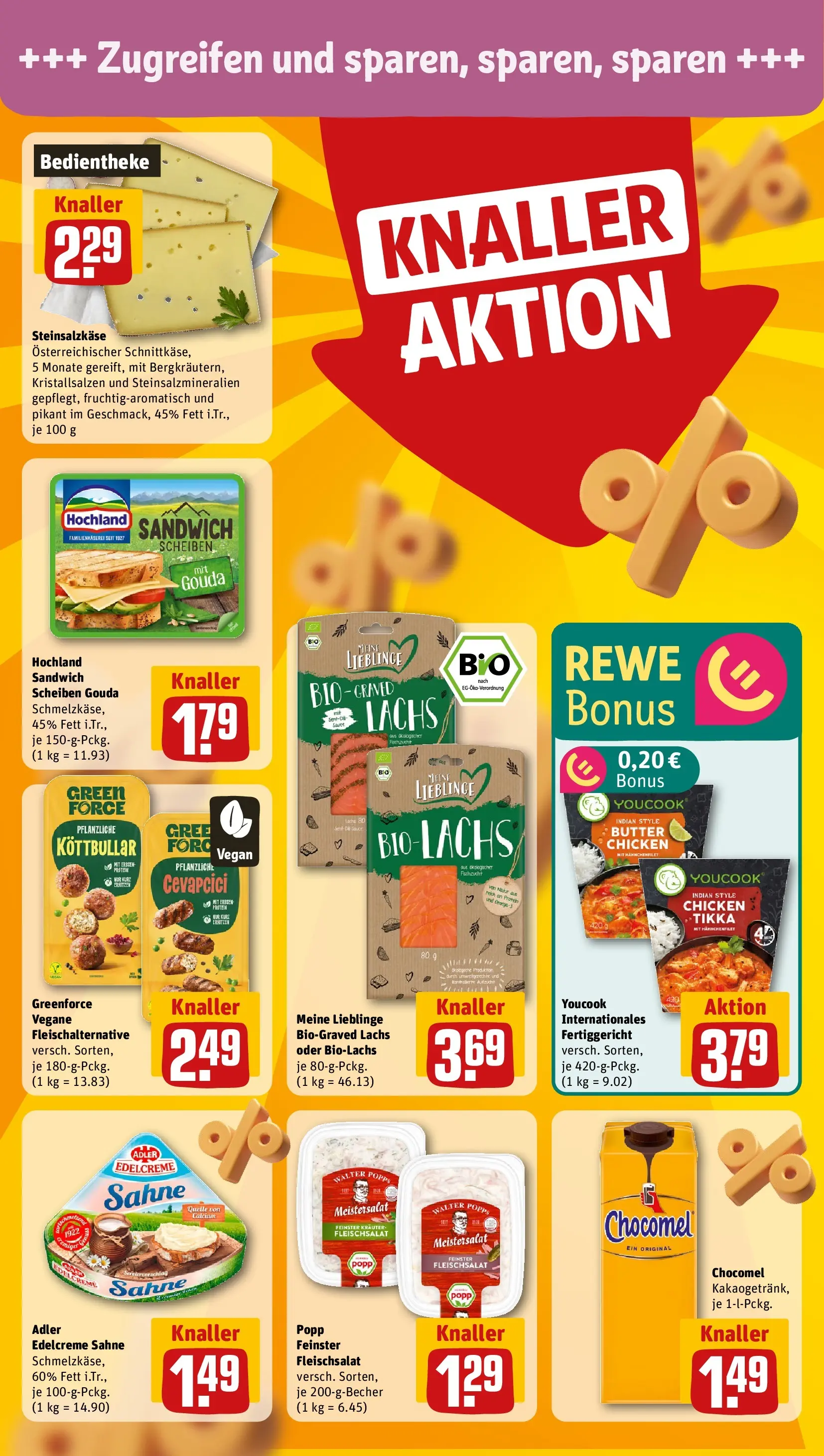 REWE Prospekt ab 12.04.2026 zum Blättern » Angebote | Seite: 16 | Produkte: Youcook, Lachs, Chocomel, Sahne