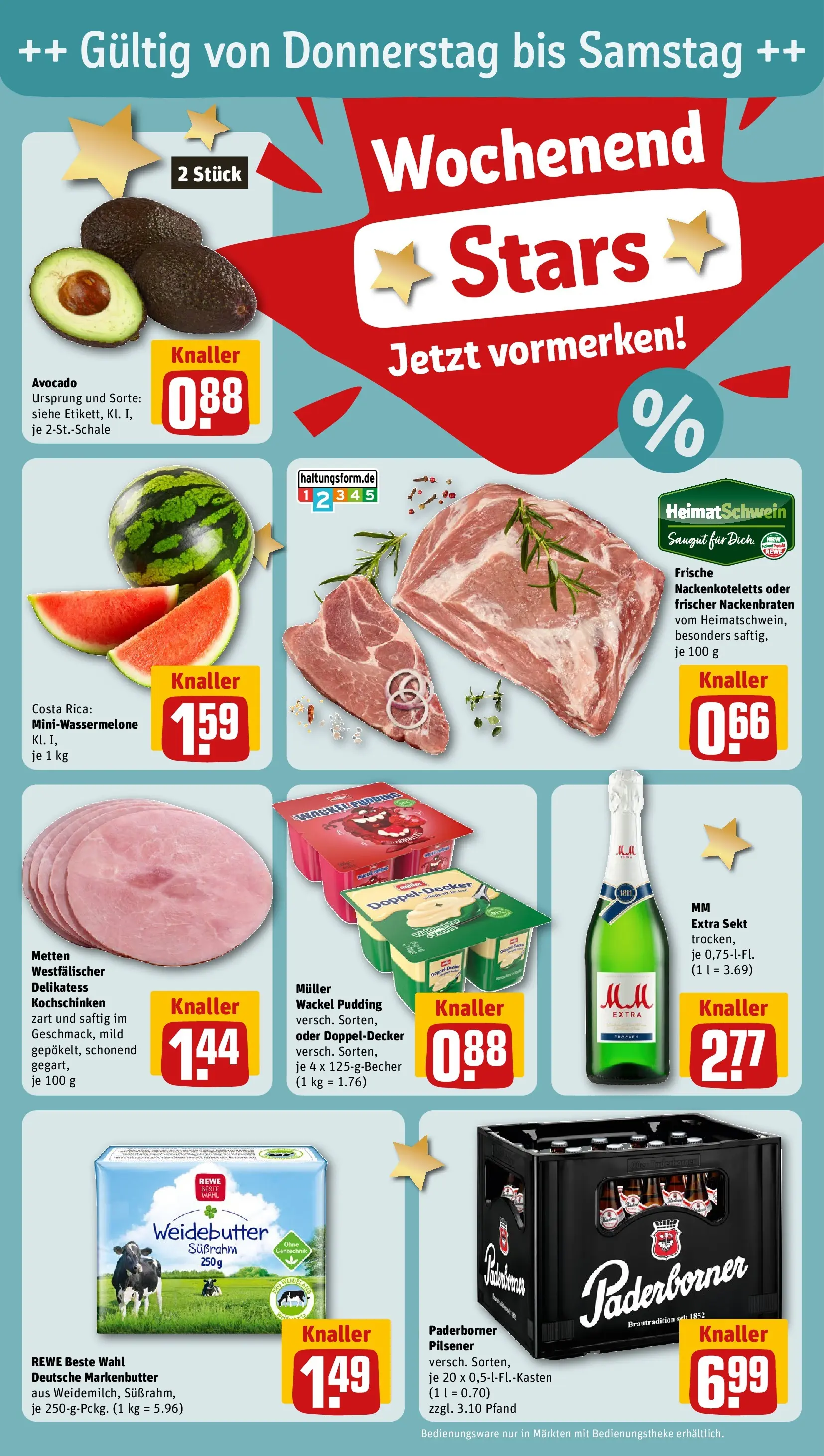 REWE Prospekt ab 12.04.2026 zum Blättern » Angebote | Seite: 27 | Produkte: Butter, Sekt, Pudding, Avocado