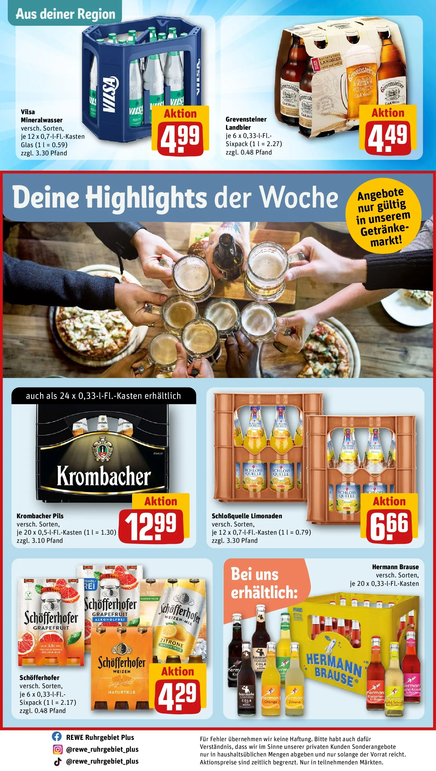 REWE Prospekt ab 12.04.2026 zum Blättern » Angebote | Seite: 29 | Produkte: Pils, Äpfel, Grapefruit, Krombacher