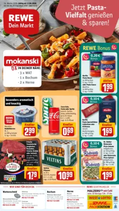 Rewe Prospekt Bochum	 ab 12.04.2026 gültig | Seite: 31 | Produkte: Bockwurst, Rotkohl, Burger, Uhr
