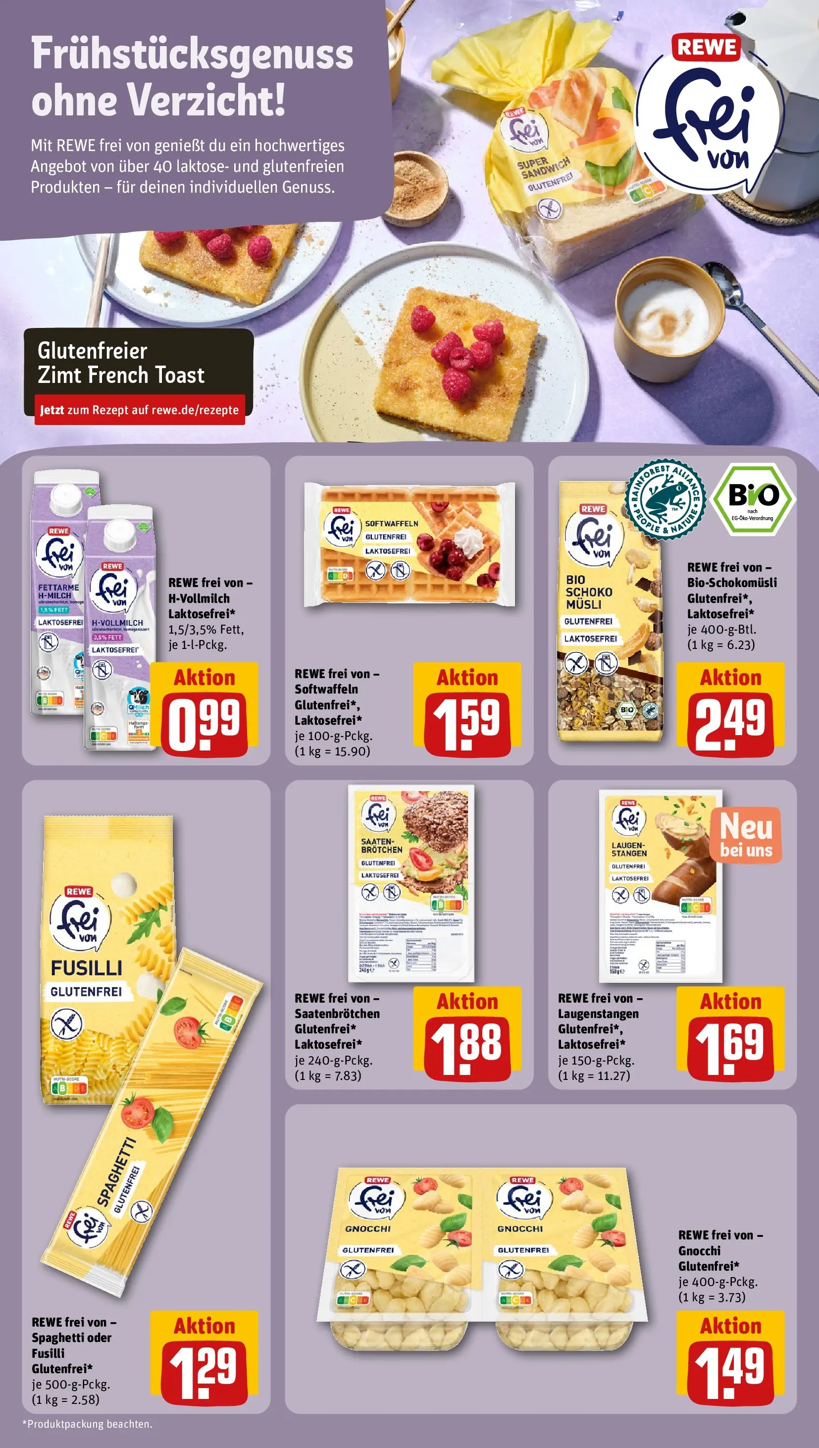 REWE Prospekt ab 13.04.2026 zum Blättern » Angebote | Seite: 11 | Produkte: Musli, Toast, Pasta
