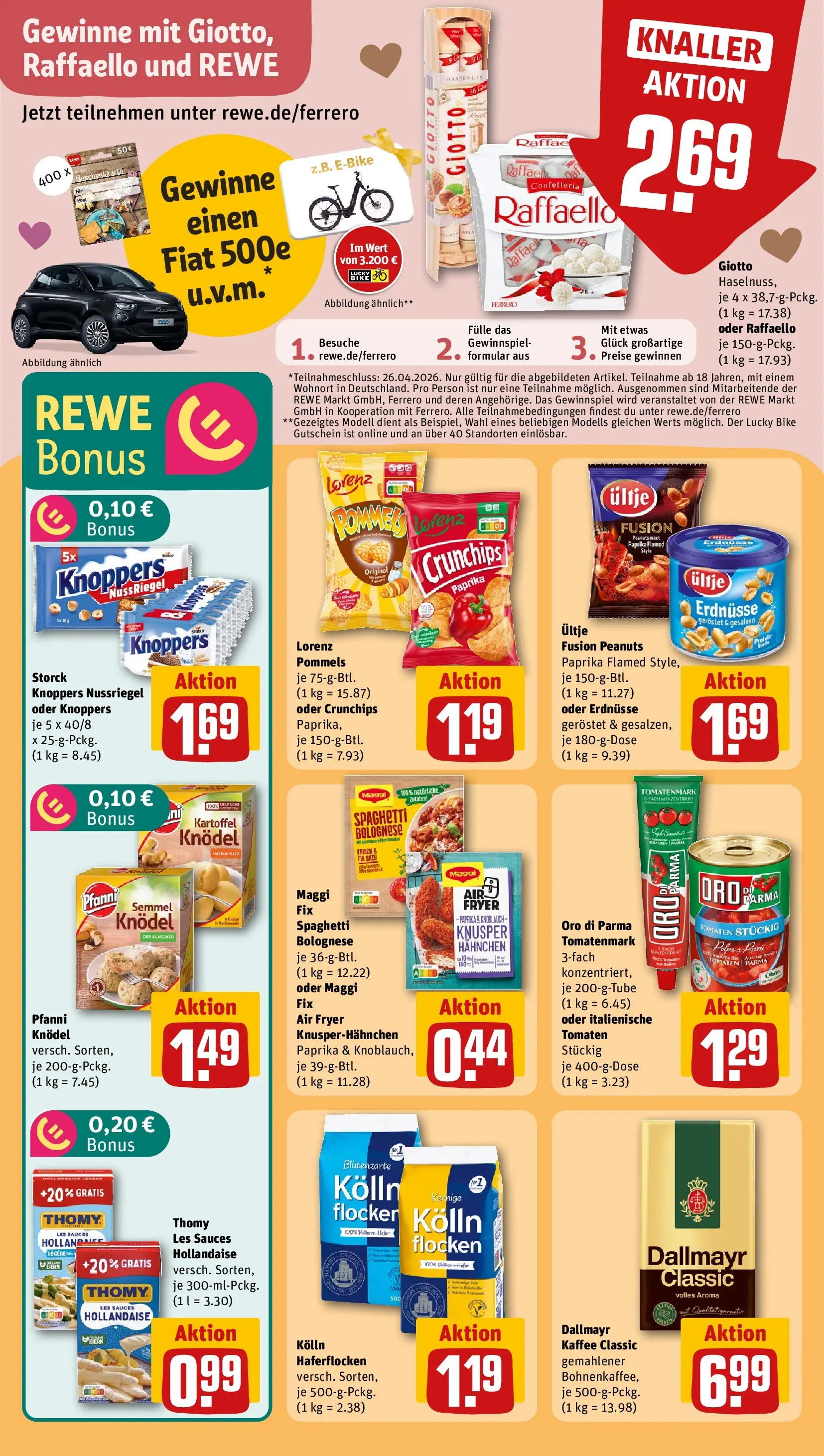 REWE Prospekt ab 13.04.2026 zum Blättern » Angebote | Seite: 18 | Produkte: Maggi, Paprika, Maggi fix, Knoppers