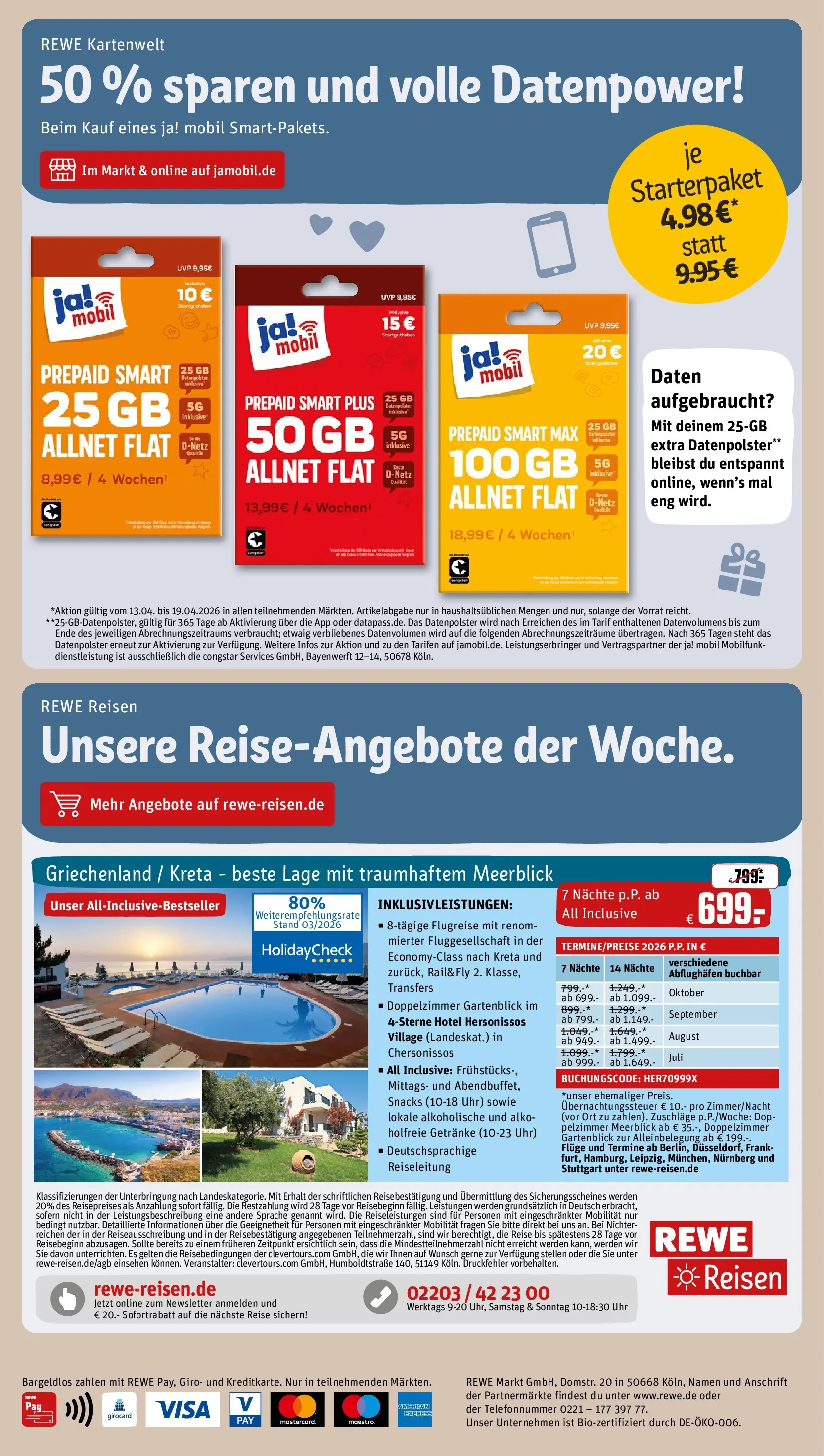 REWE Prospekt ab 13.04.2026 zum Blättern » Angebote | Seite: 20 | Produkte: Uhr