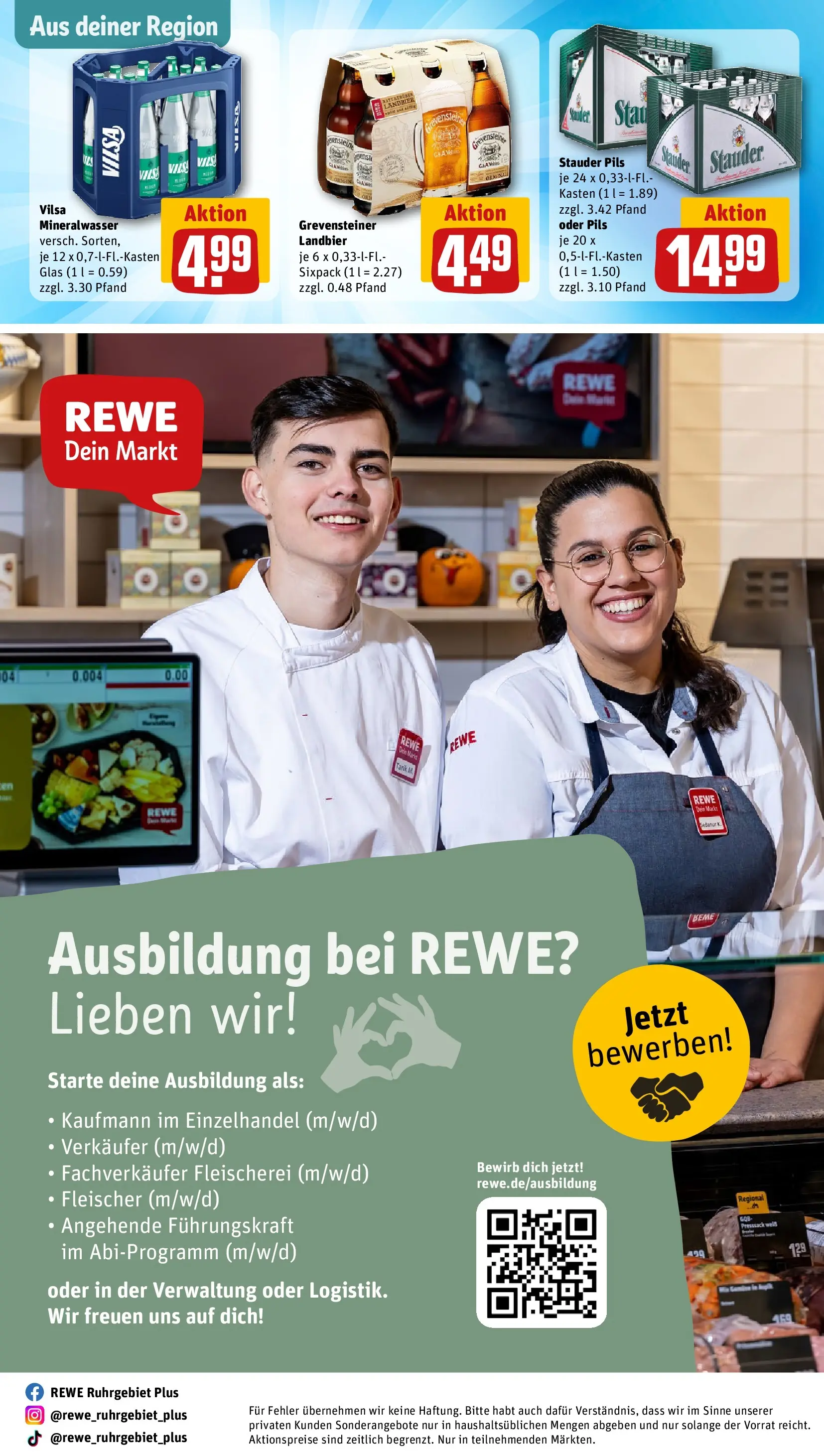 REWE Prospekt ab 12.04.2026 zum Blättern » Angebote | Seite: 30 | Produkte: Pils, Mineralwasser