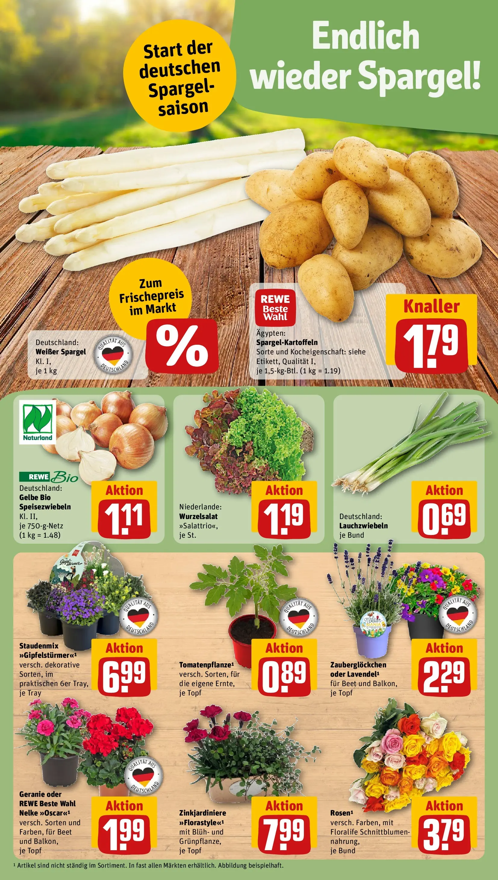 REWE Prospekt ab 12.04.2026 zum Blättern » Angebote | Seite: 5 | Produkte: Spargel, Lavendel