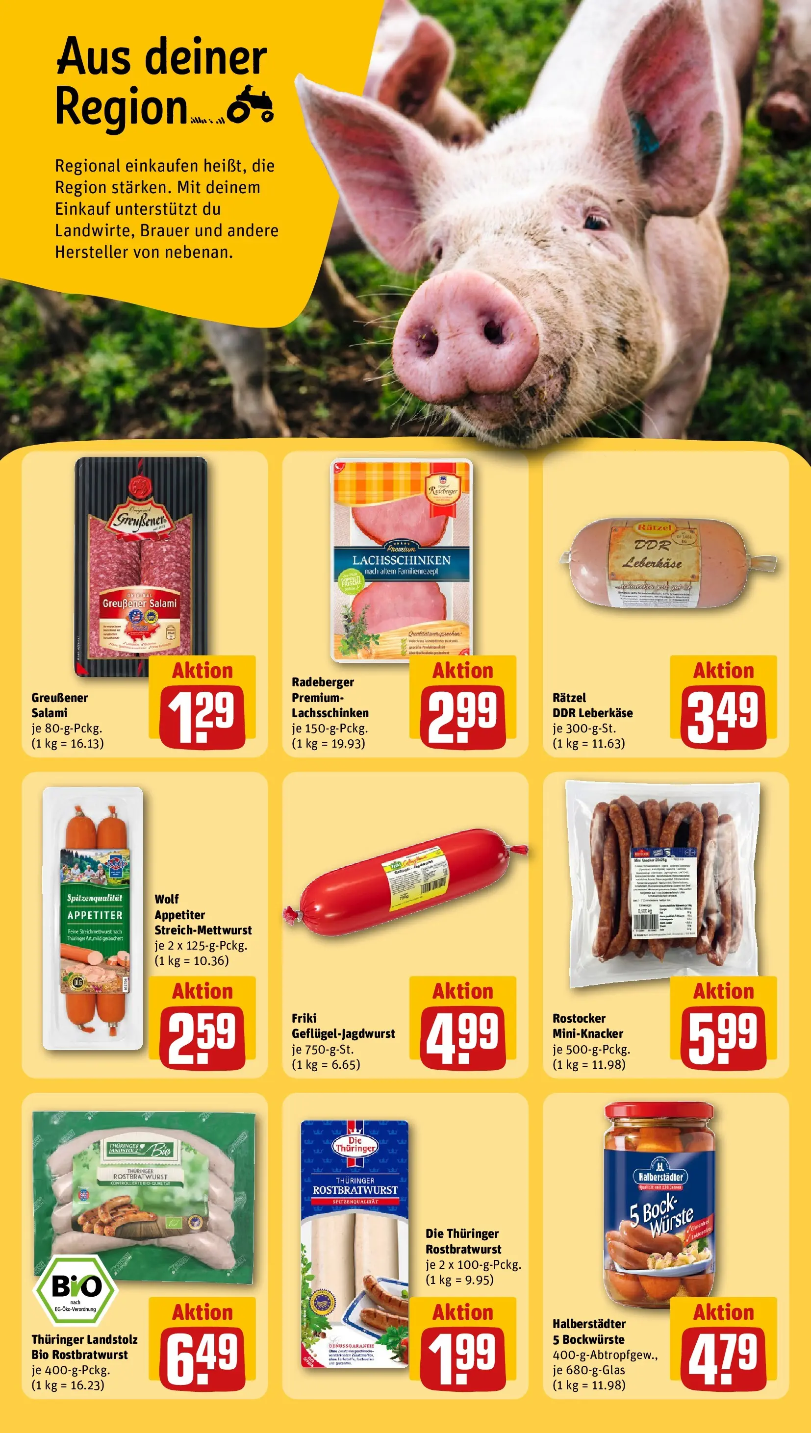 REWE Prospekt ab 12.04.2026 zum Blättern » Angebote | Seite: 12 | Produkte: Salami, Leberkase