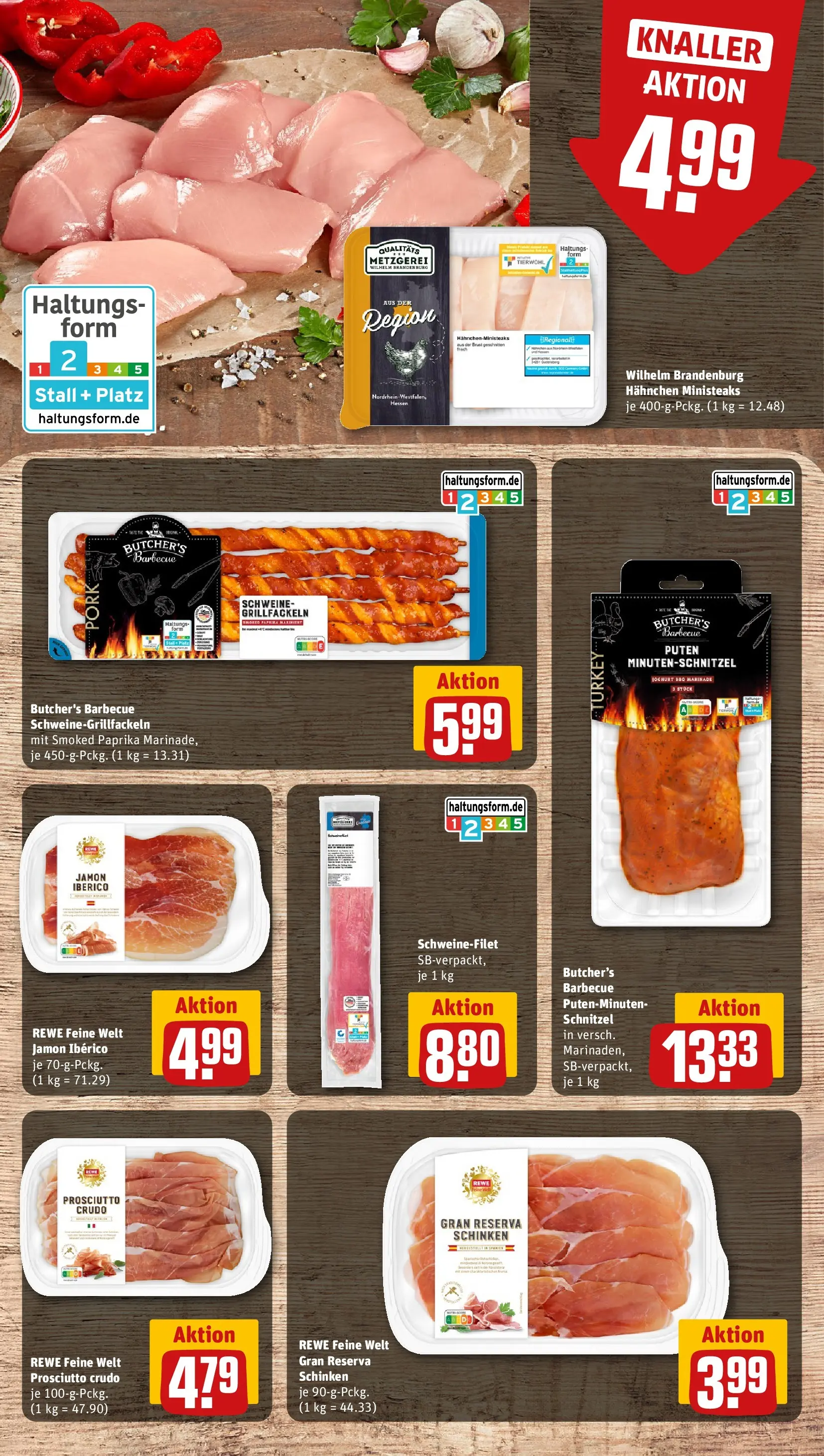 REWE Prospekt ab 13.04.2026 zum Blättern » Angebote | Seite: 6 | Produkte: Hahnchen, Schweinefilet, Paprika, Schinken