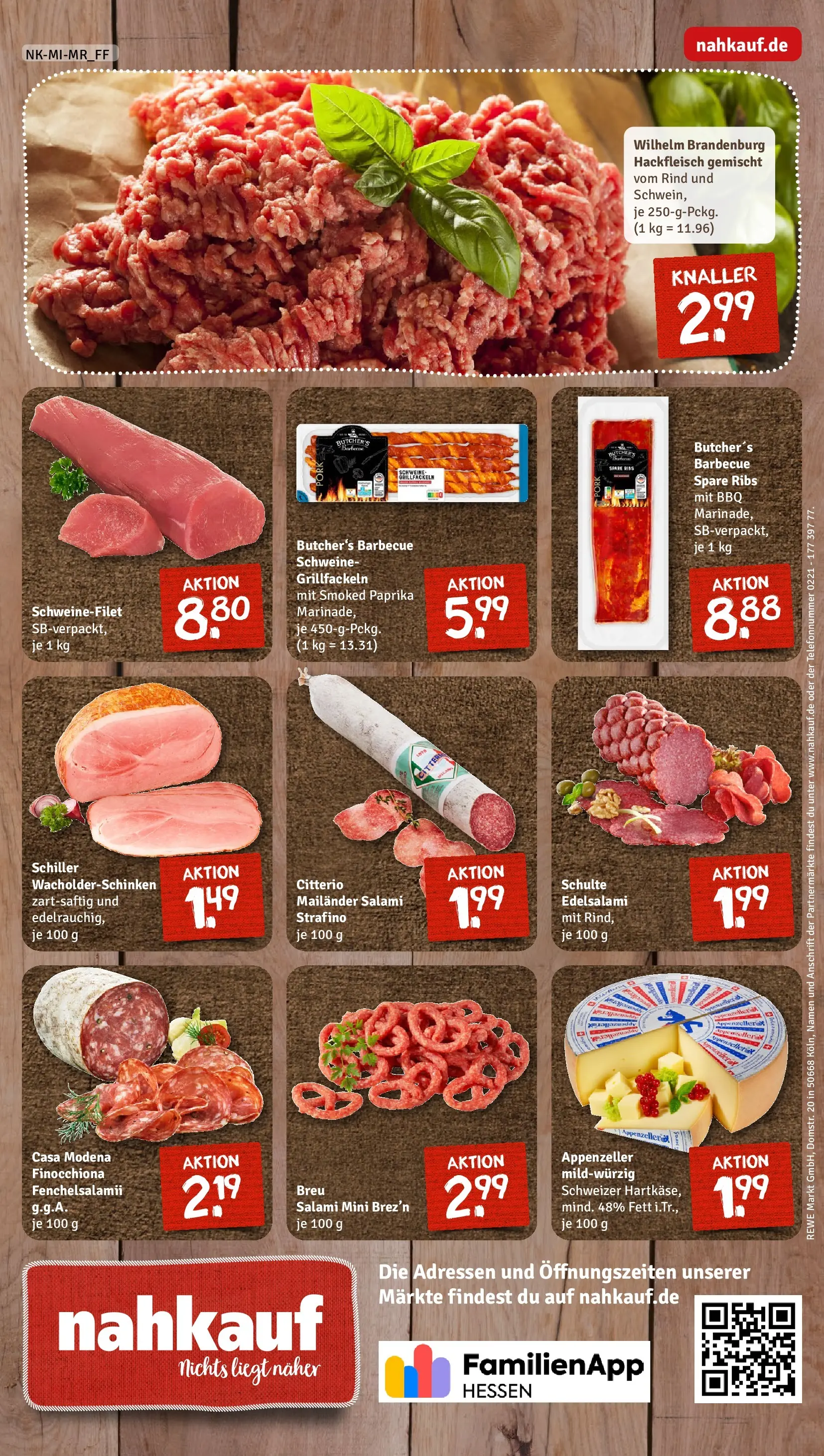 REWE Prospekt ab 12.04.2026 zum Blättern » Angebote | Seite: 8 | Produkte: Spare ribs, Schweinefilet, Paprika, Salami