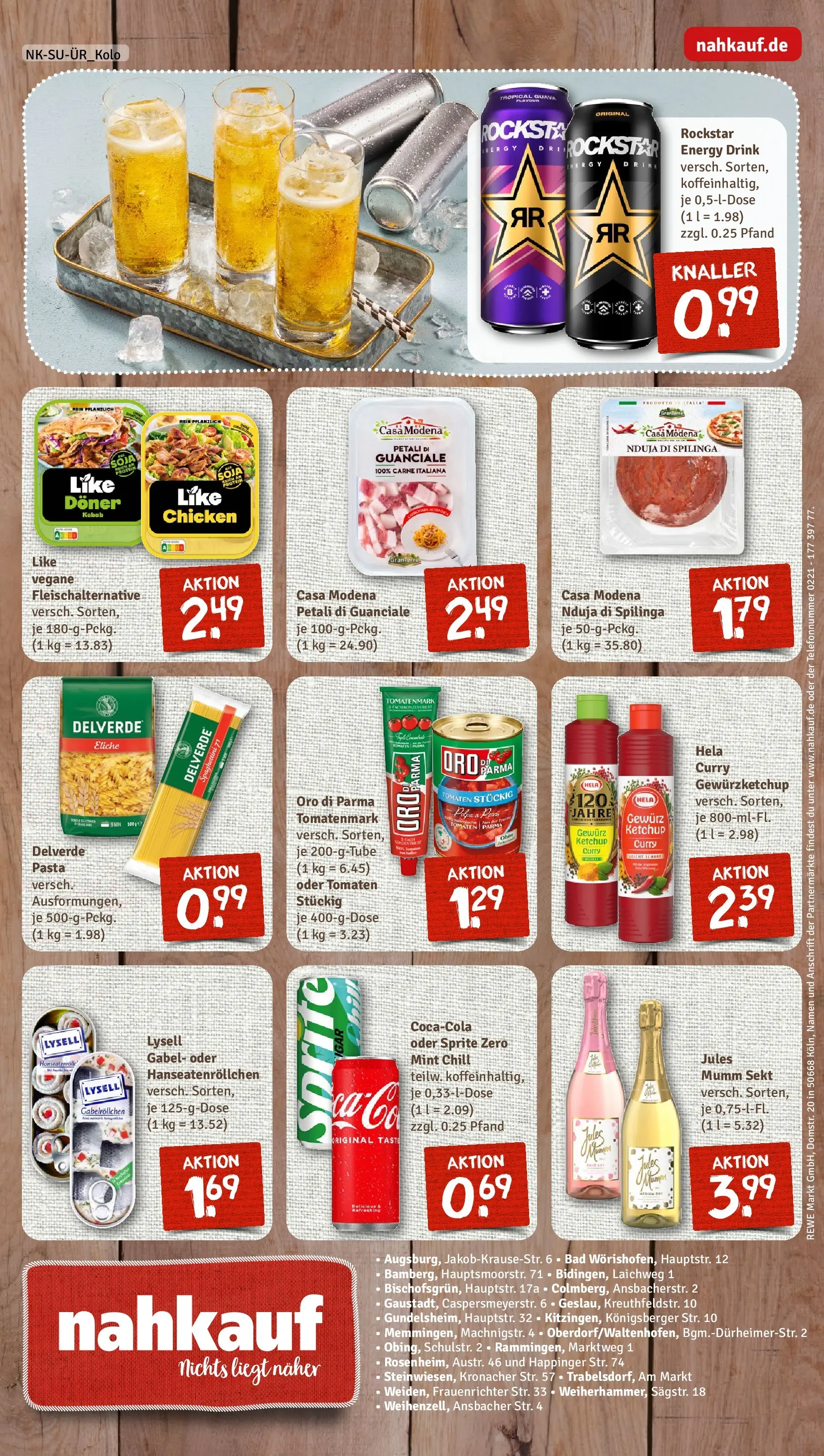 REWE Prospekt ab 12.04.2026 zum Blättern » Angebote | Seite: 8 | Produkte: Rockstar energy, Energy, Jules mumm, BH