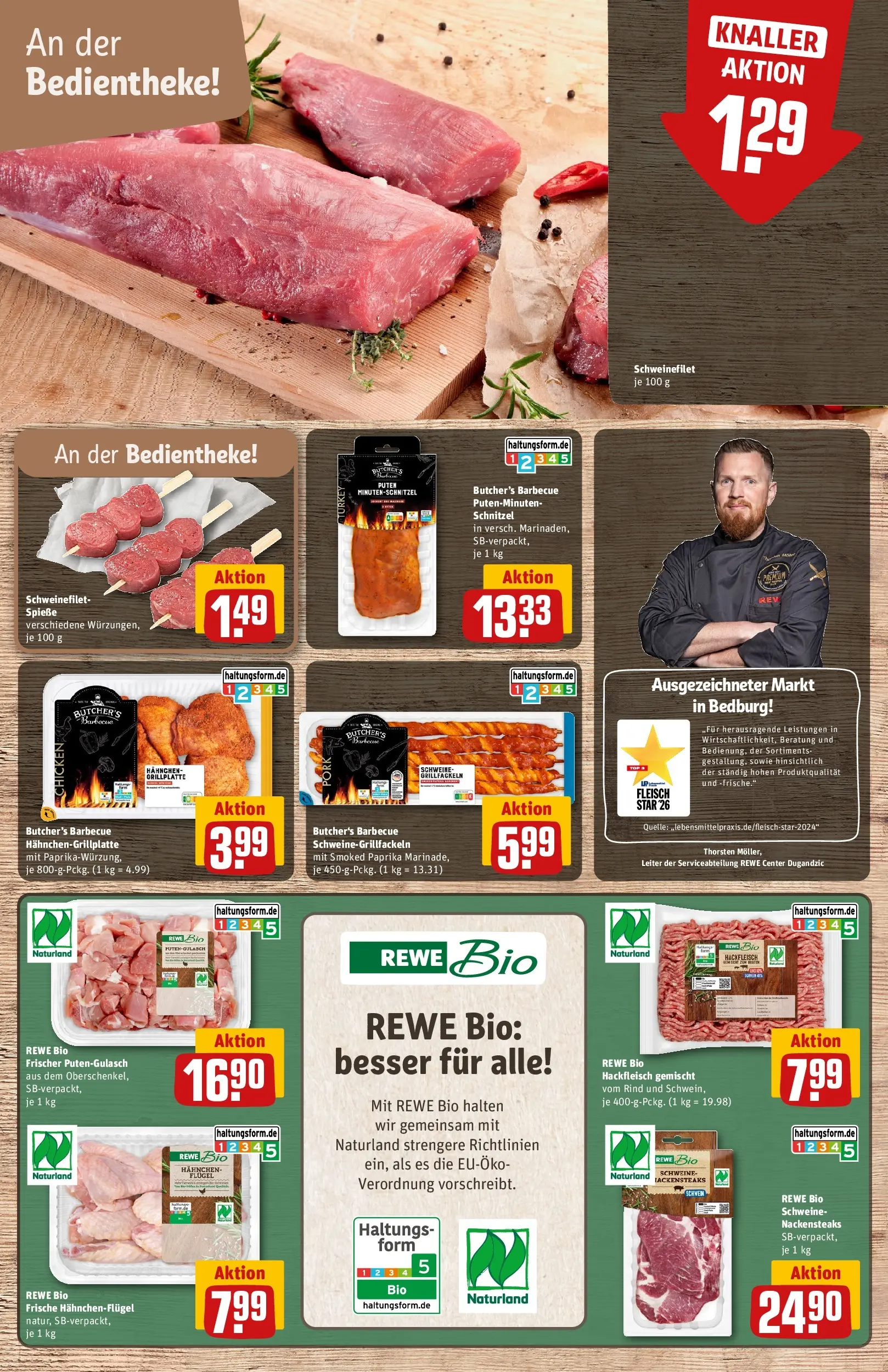 REWE Prospekt ab 12.04.2026 zum Blättern » Angebote | Seite: 8 | Produkte: Top, Hahnchen, Schnitzel, Schweinefilet