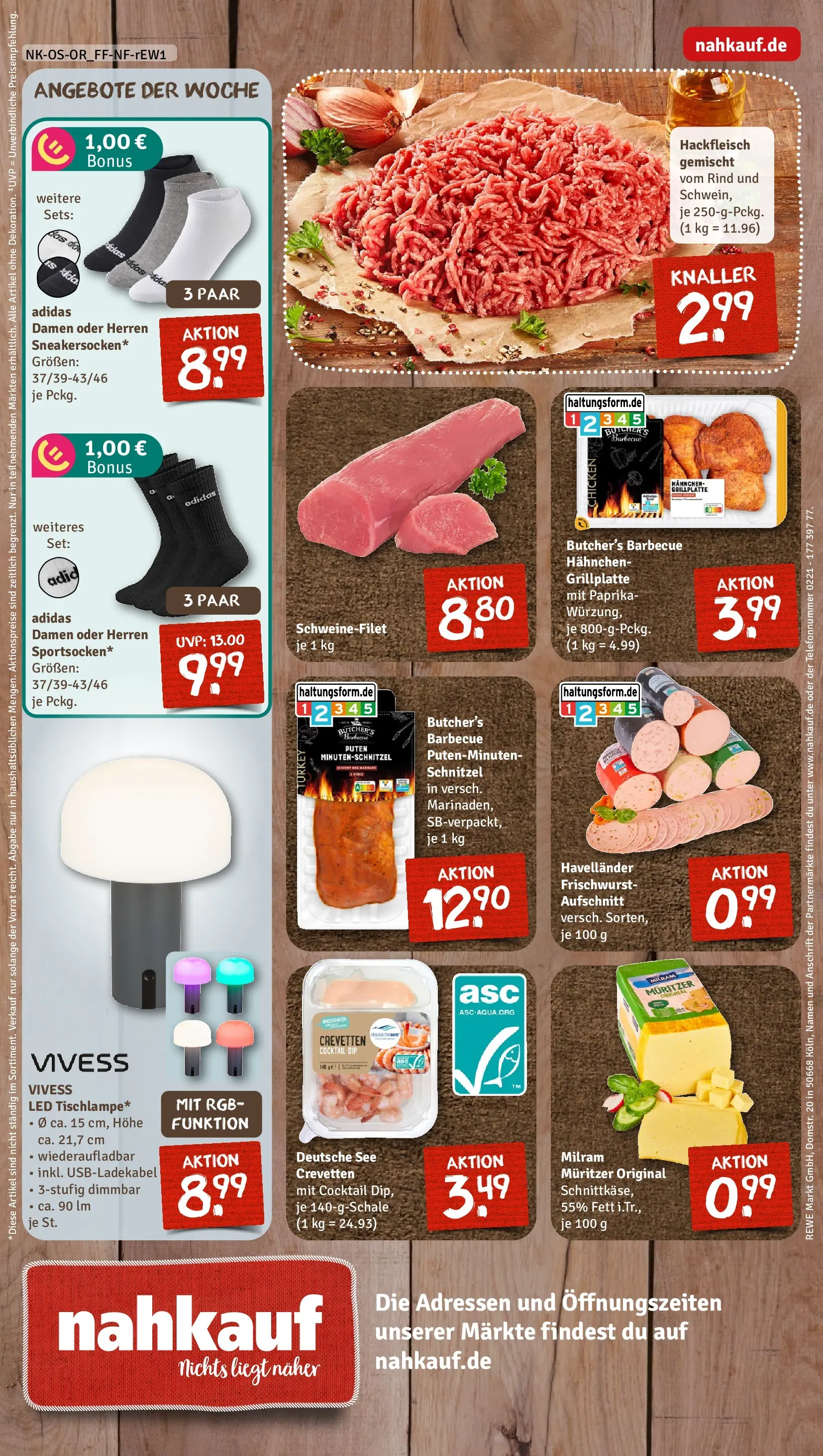 REWE Prospekt ab 13.04.2026 zum Blättern » Angebote | Seite: 12 | Produkte: Hahnchen, Schnitzel, Schweinefilet, Hackfleisch