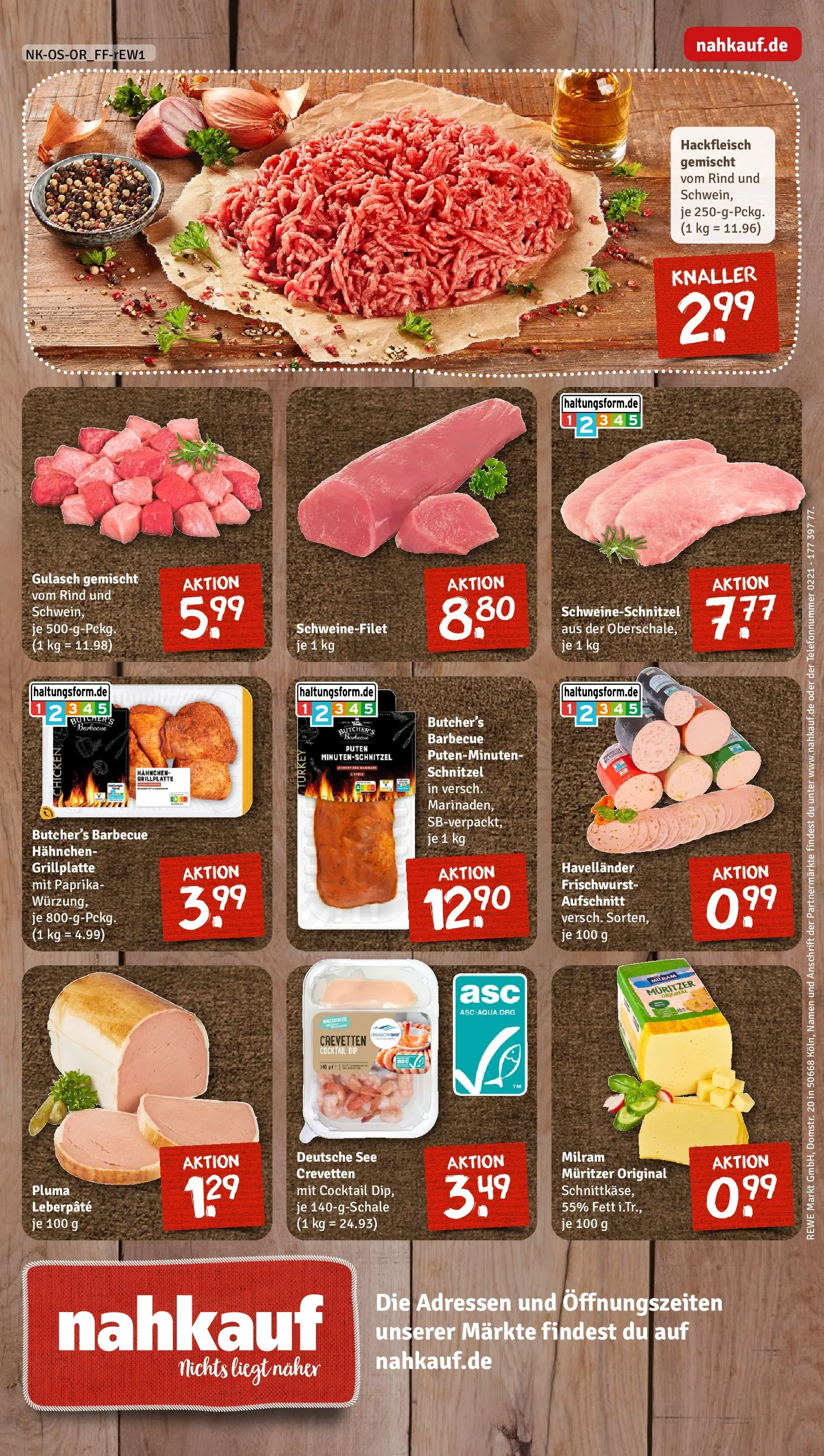 REWE Prospekt ab 13.04.2026 zum Blättern » Angebote | Seite: 12 | Produkte: Schnitzel, Schweinefilet, Paprika, Gulasch