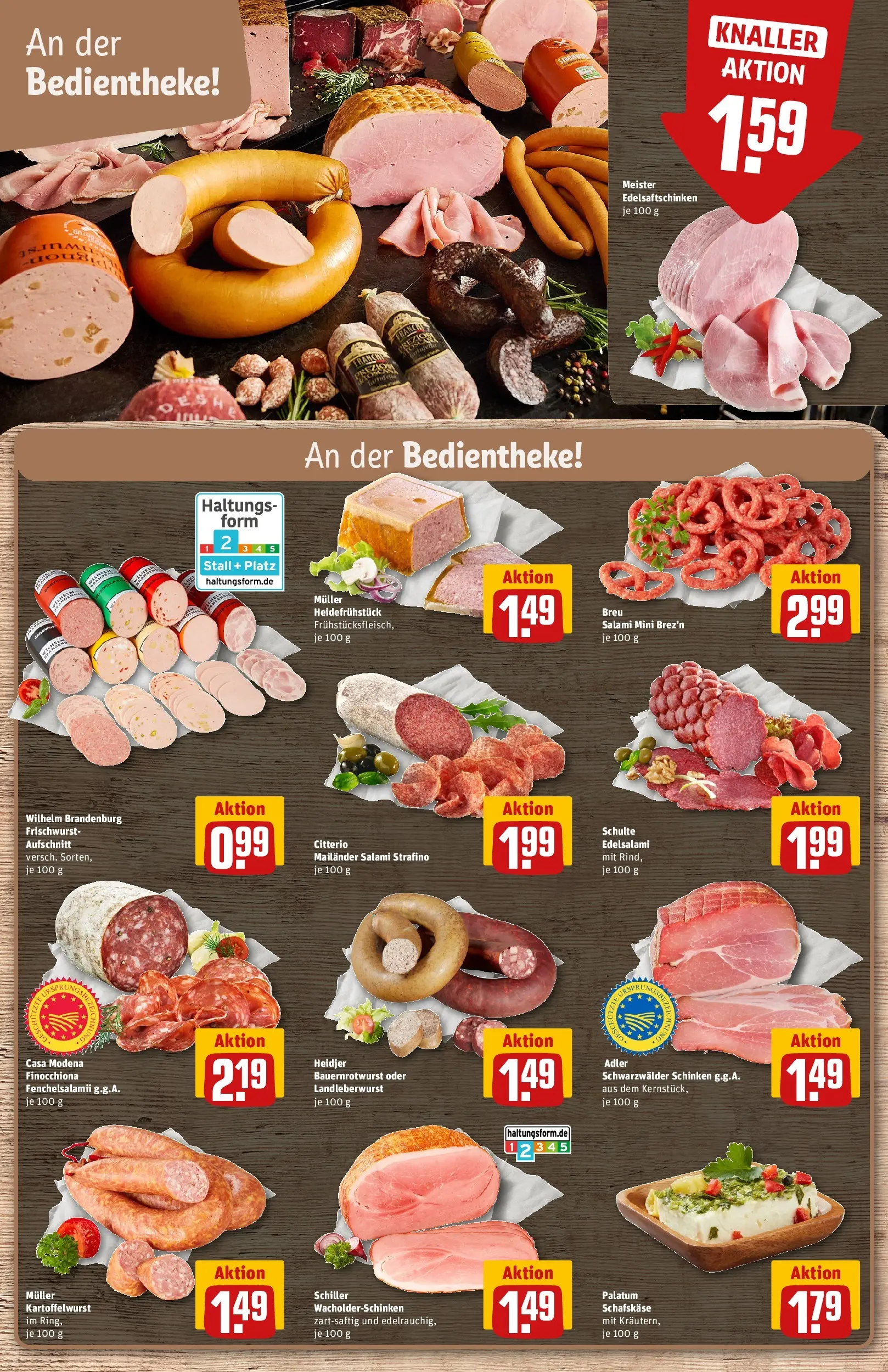 REWE Prospekt ab 12.04.2026 zum Blättern » Angebote | Seite: 10 | Produkte: Salami, Schinken, Schafskase