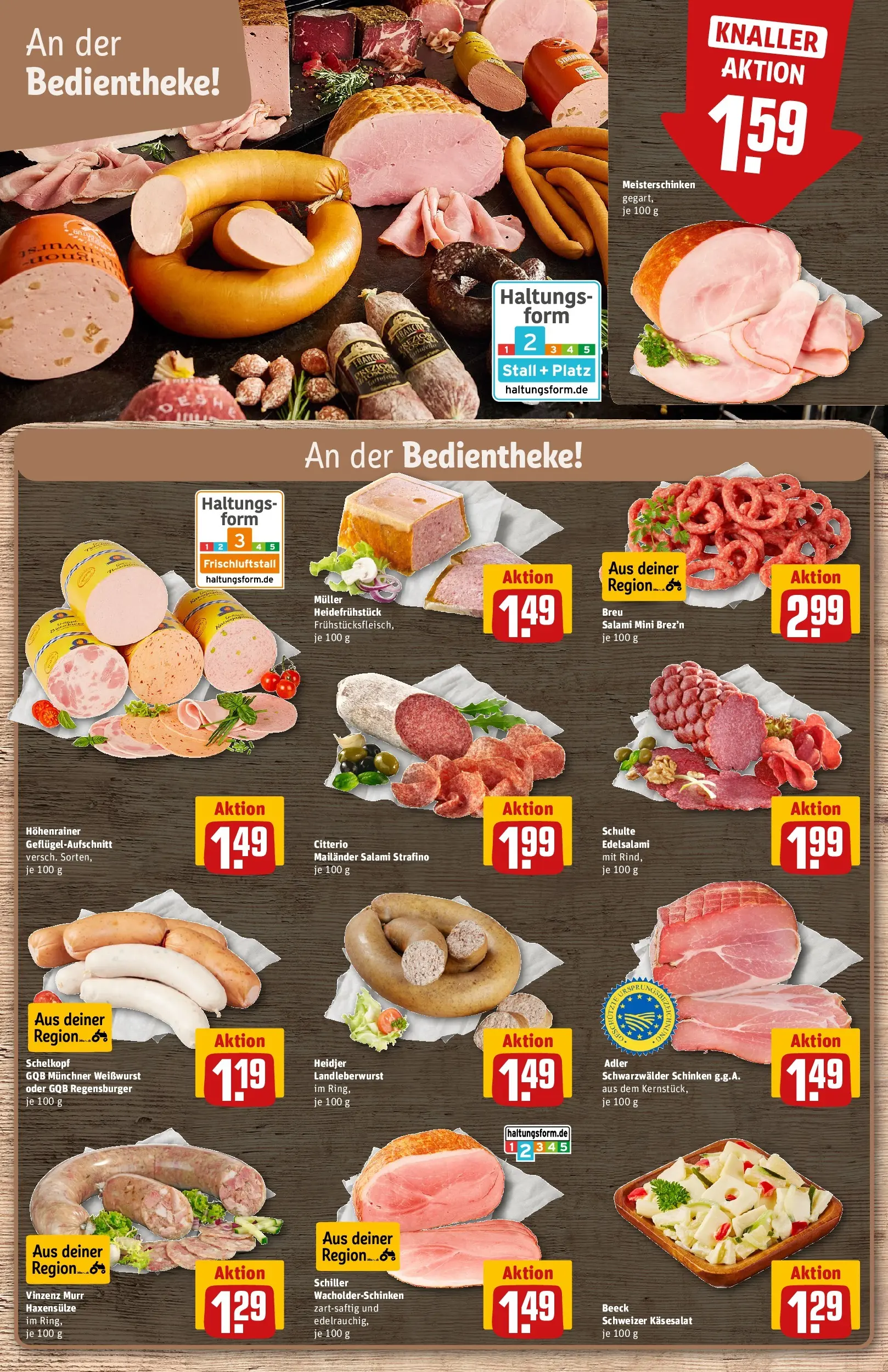 REWE Prospekt ab 12.04.2026 zum Blättern » Angebote | Seite: 10 | Produkte: Weißwurst, Salami, Schinken