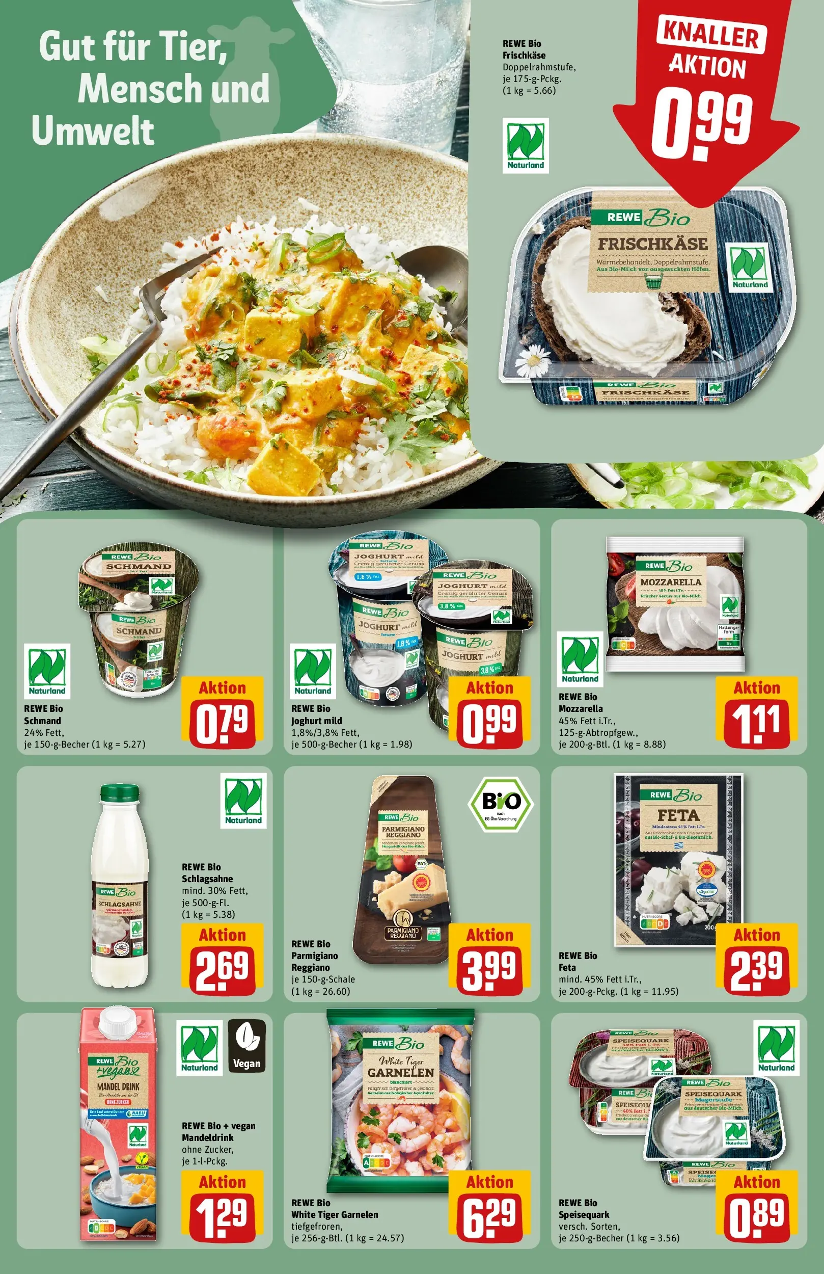 REWE Prospekt ab 12.04.2026 zum Blättern » Angebote | Seite: 20 | Produkte: Quark, Schlagsahne, Tiger garnelen, Frischkase